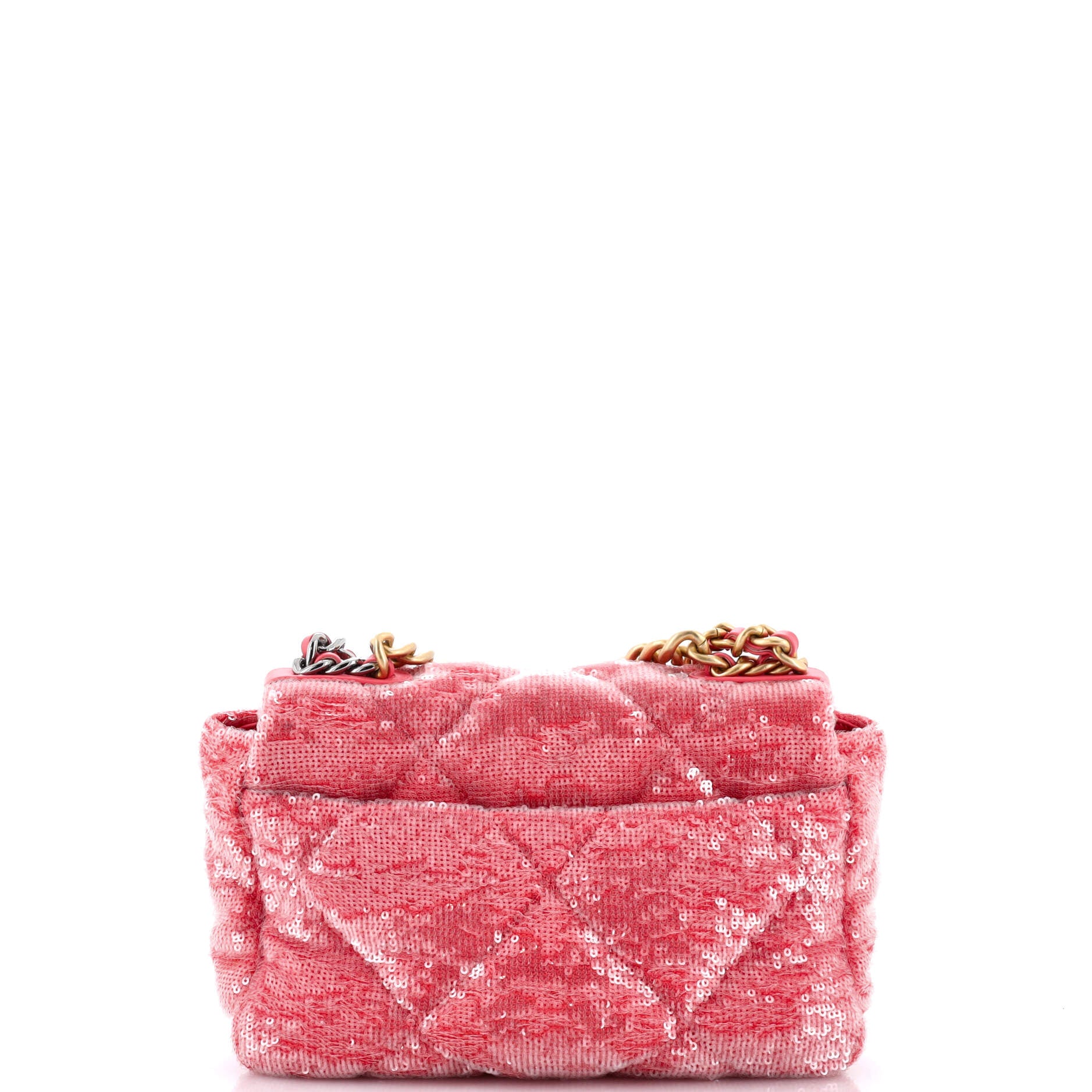19 Flap Bag Quilted Sequins Medium - Image 4