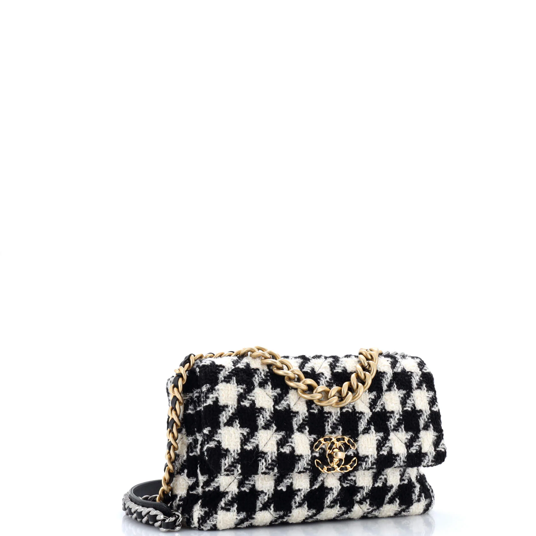 19 Flap Bag Quilted Tweed Large - Image 2