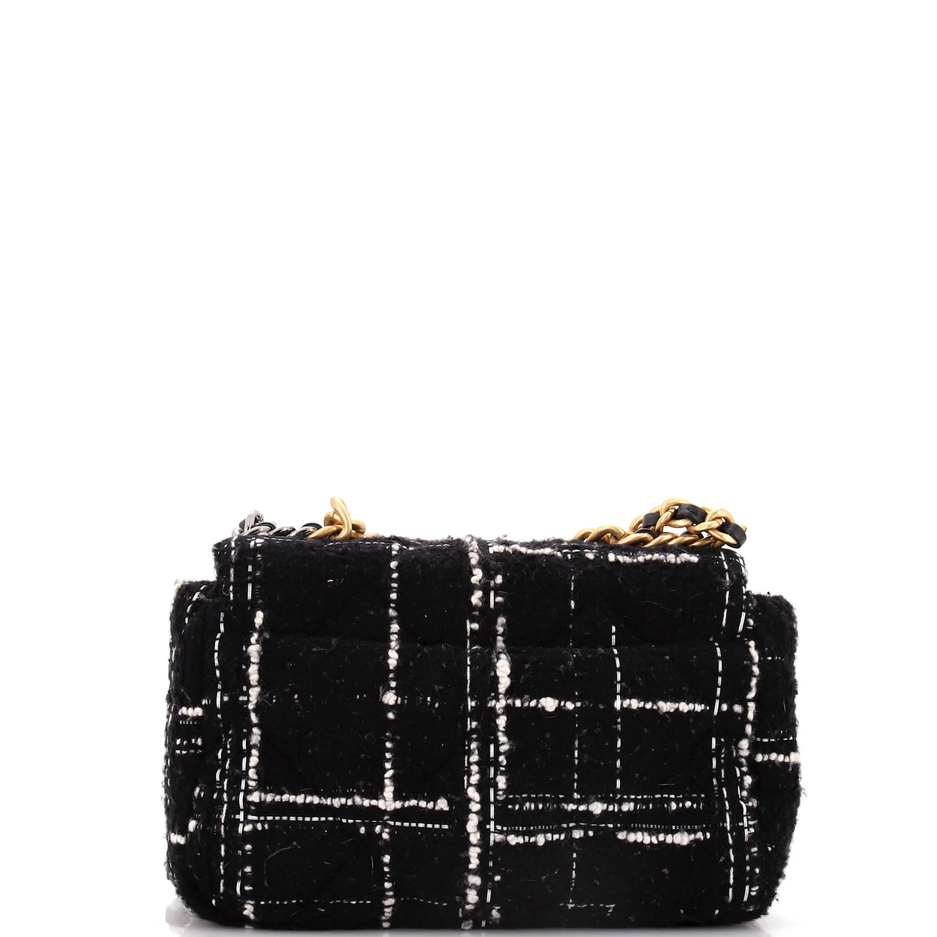 19 Flap Bag Quilted Tweed Medium - Image 3