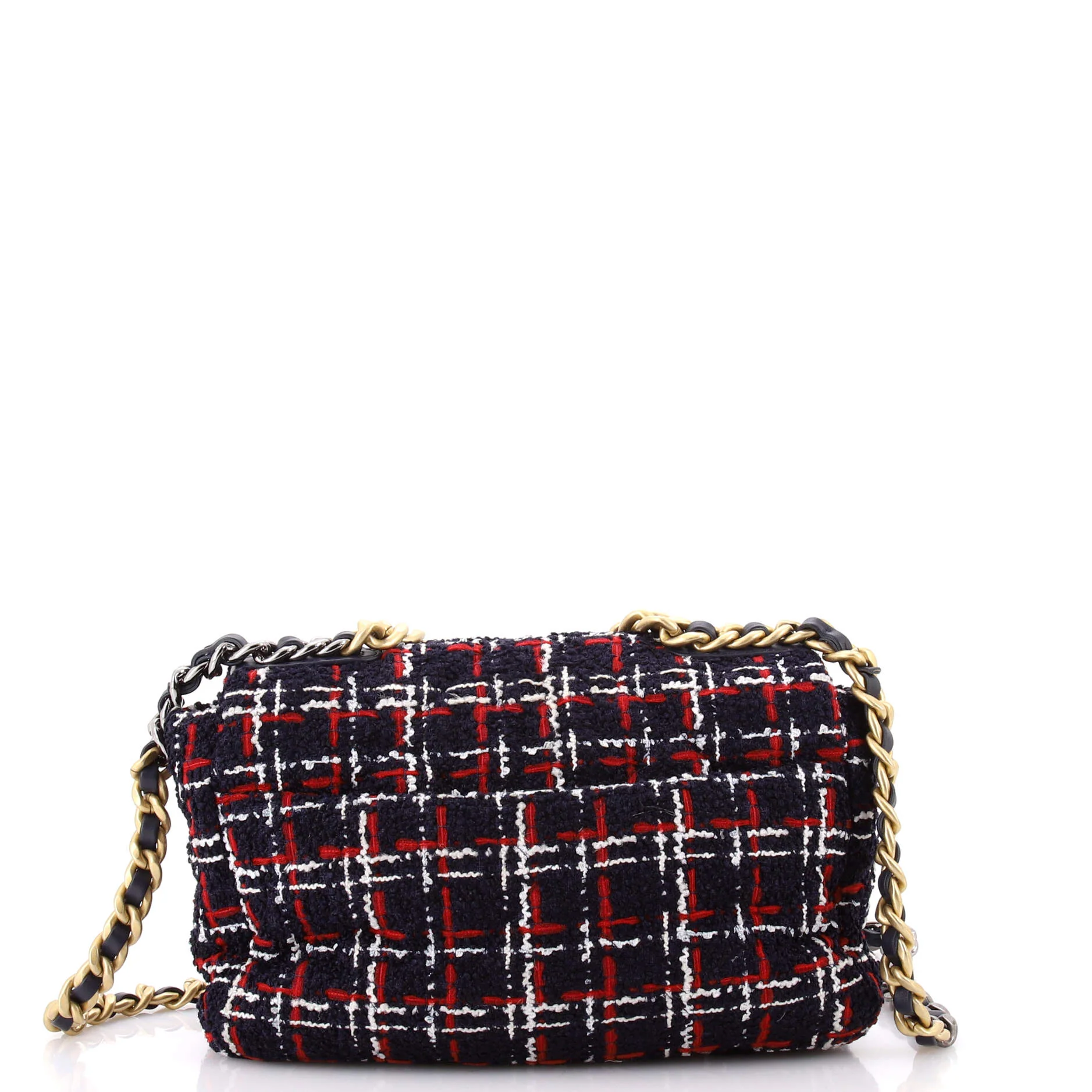 19 Flap Bag Quilted Tweed Medium - Image 3
