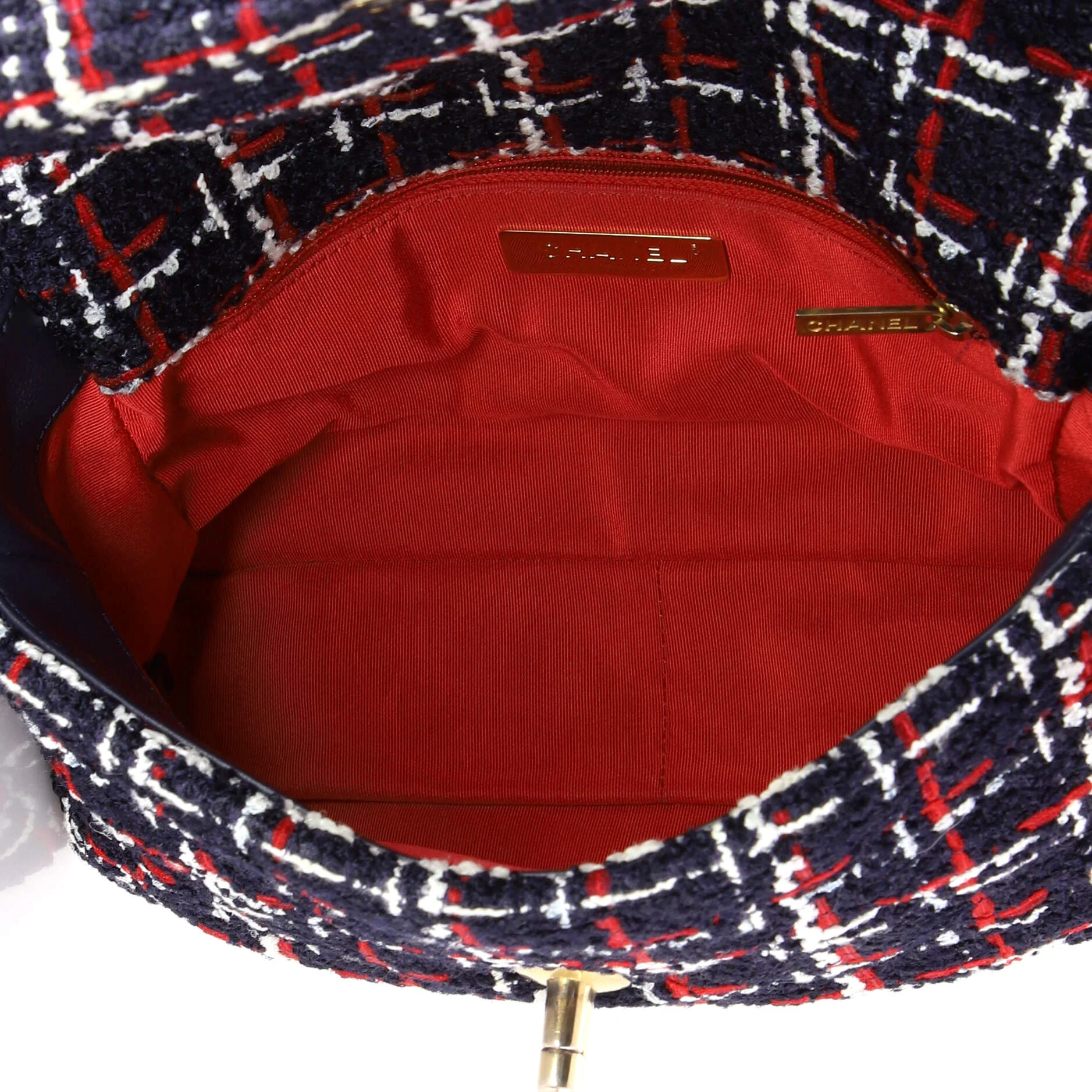 19 Flap Bag Quilted Tweed Medium - Image 5