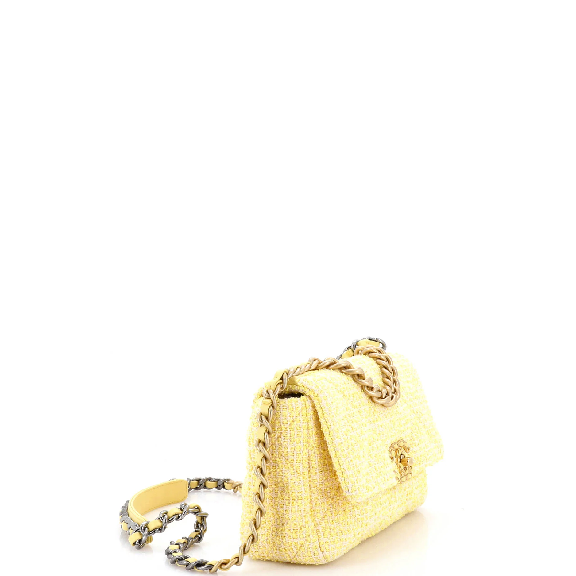 19 Flap Bag Quilted Tweed Medium - Image 2