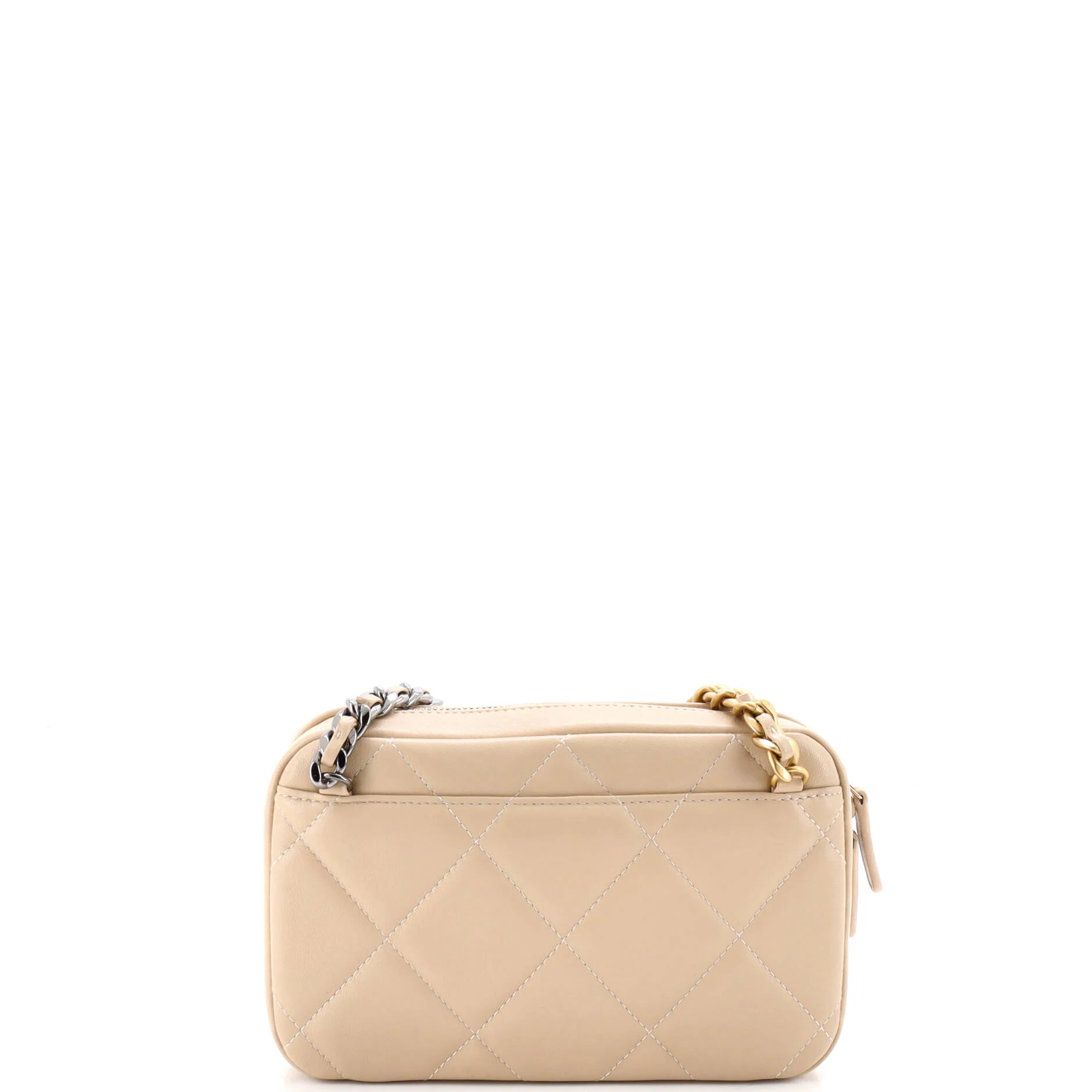 19 Zipped Phone Holder Crossbody Bag Quilted Lambskin - Image 4