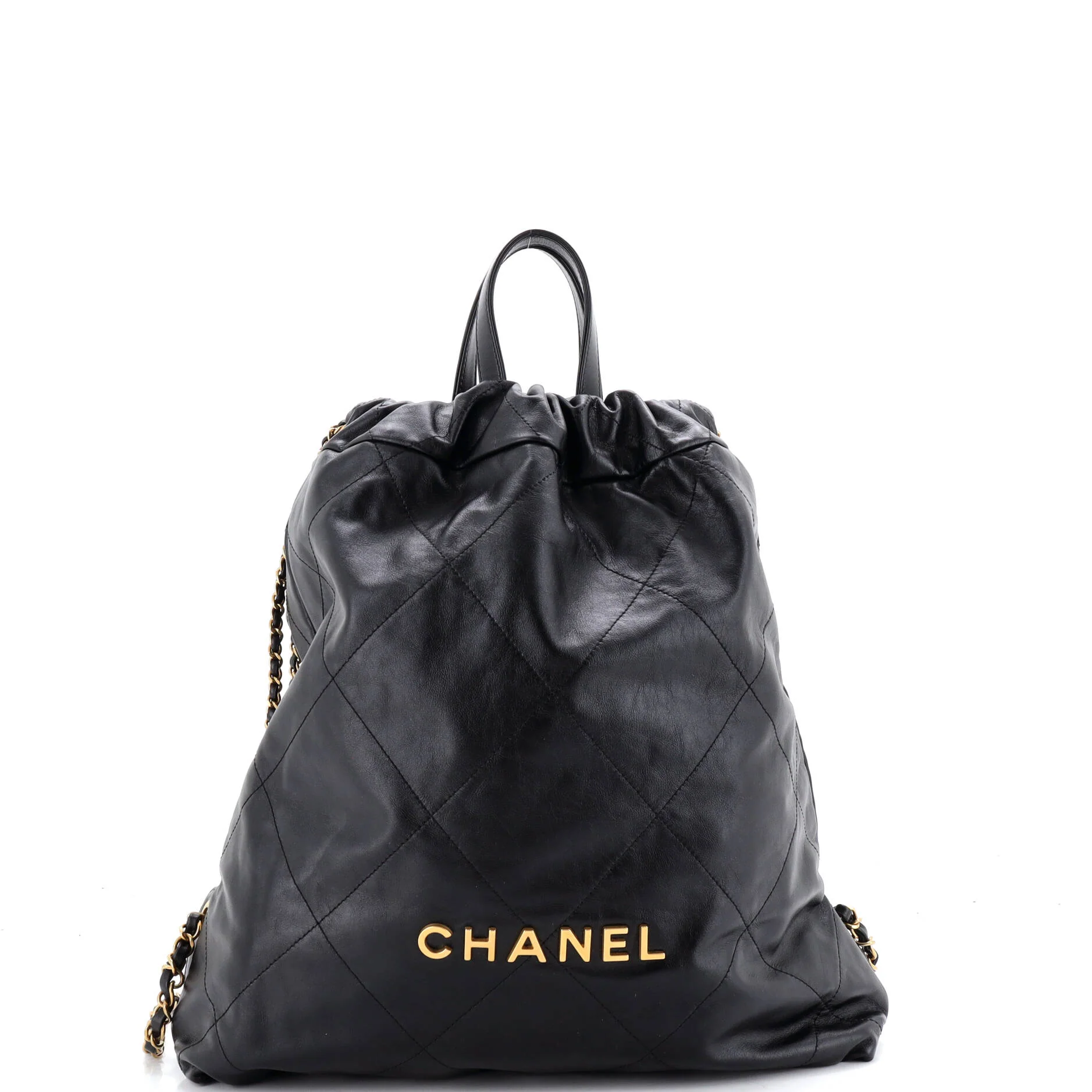 22 Chain Backpack Quilted Calfskin Large