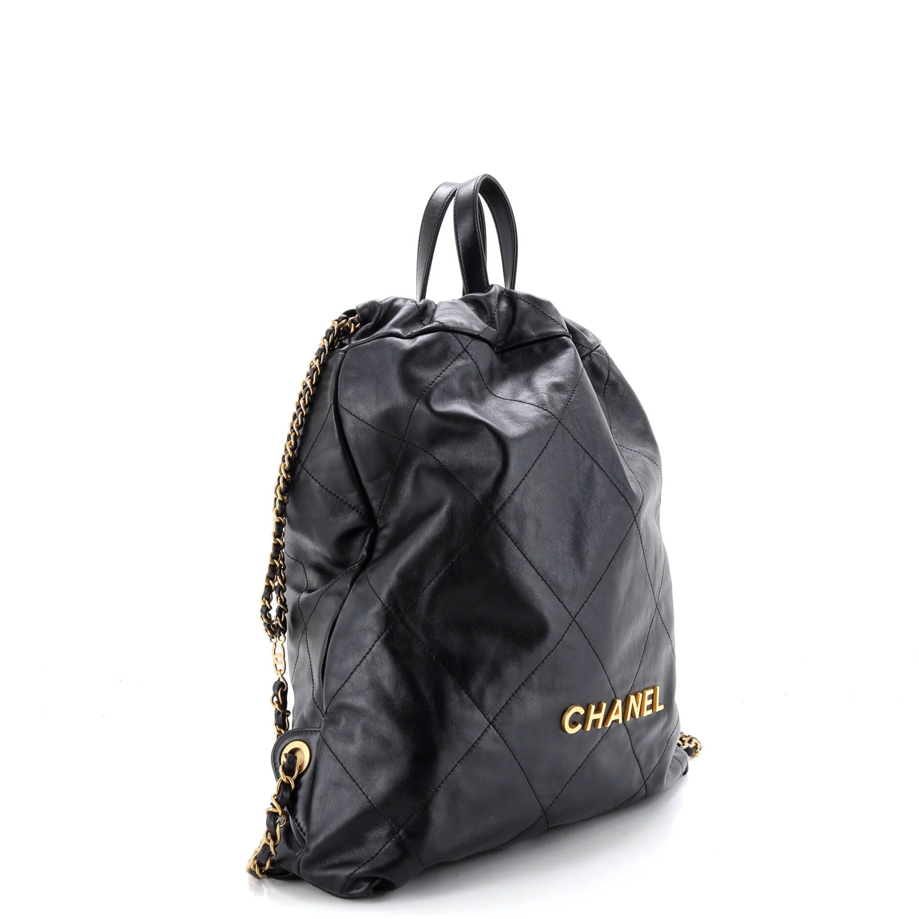 22 Chain Backpack Quilted Calfskin Large - Image 2