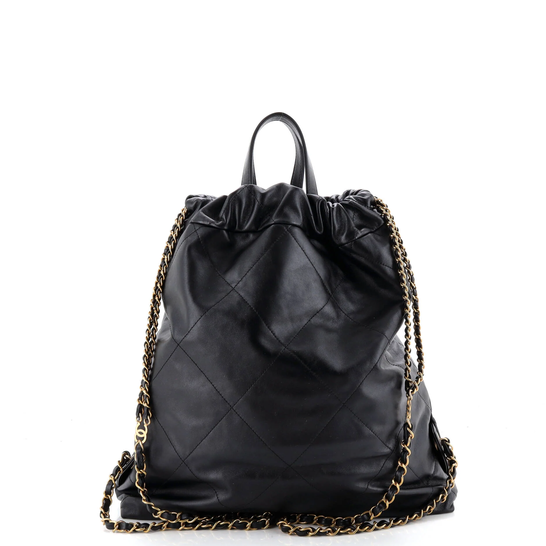 22 Chain Backpack Quilted Calfskin Large - Image 3