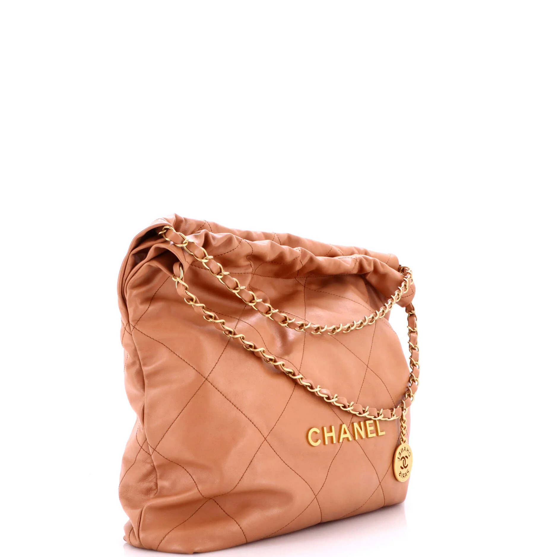 22 Chain Hobo Quilted Calfskin Large - Image 3