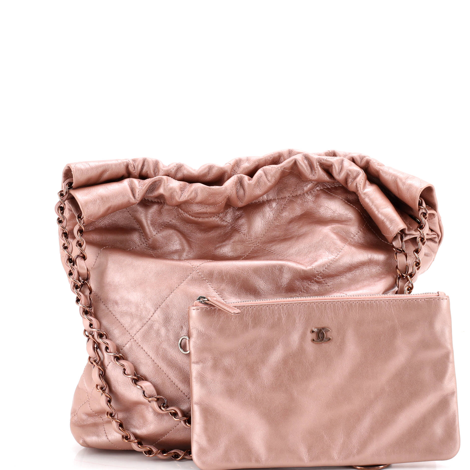 22 Chain Hobo Quilted Calfskin Small - Image 2