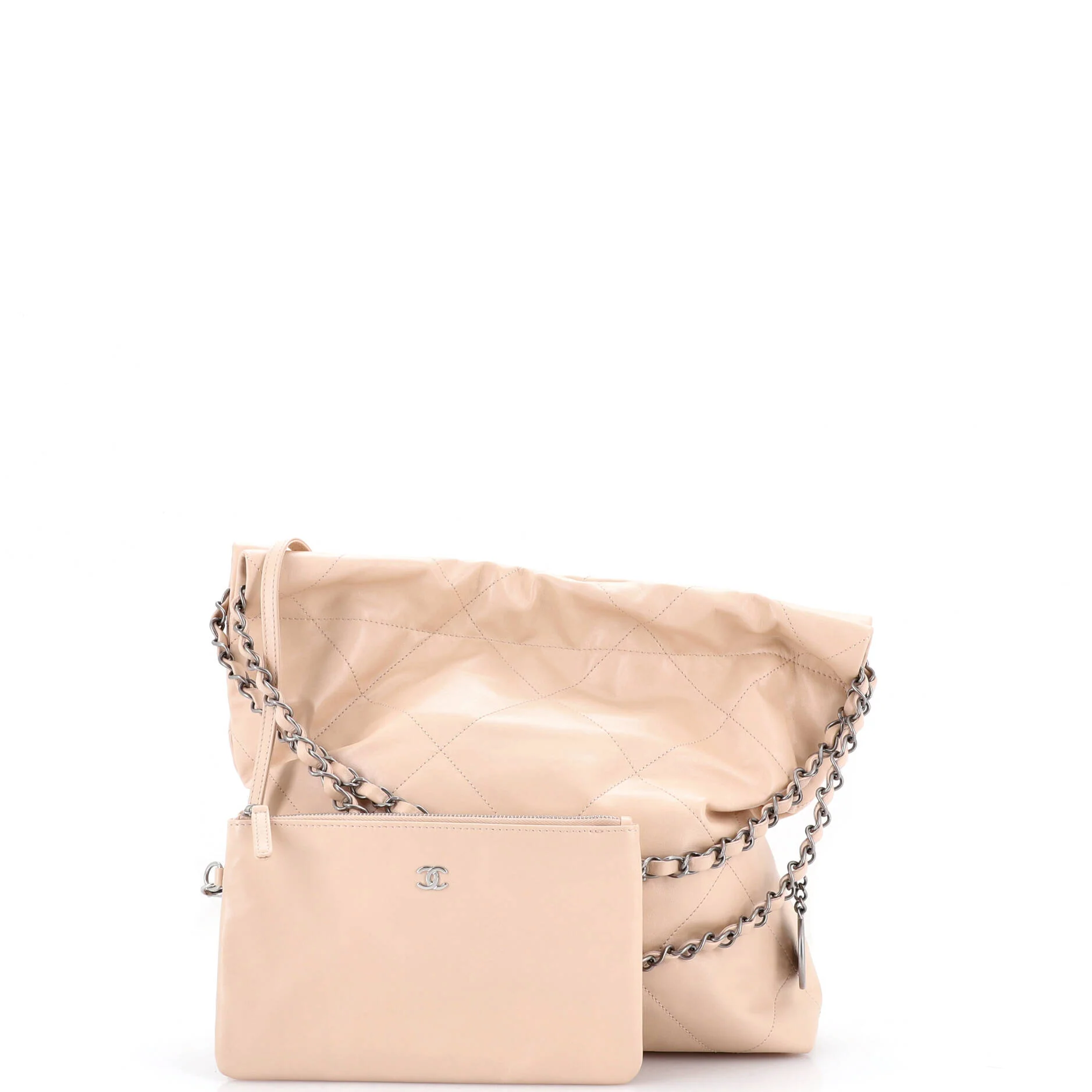 22 Chain Hobo Quilted Calfskin Small - Image 2