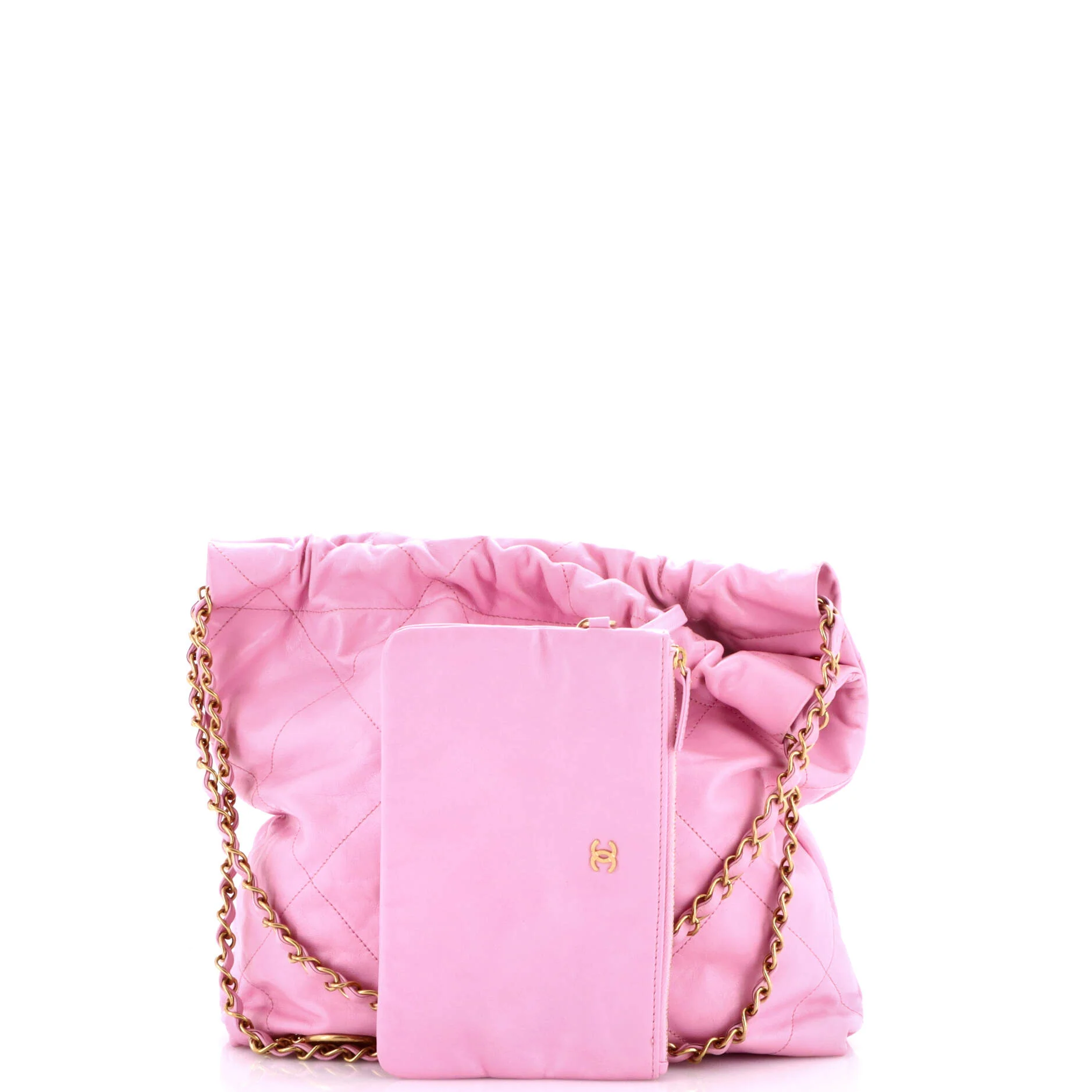 22 Chain Hobo Quilted Calfskin Small - Image 2
