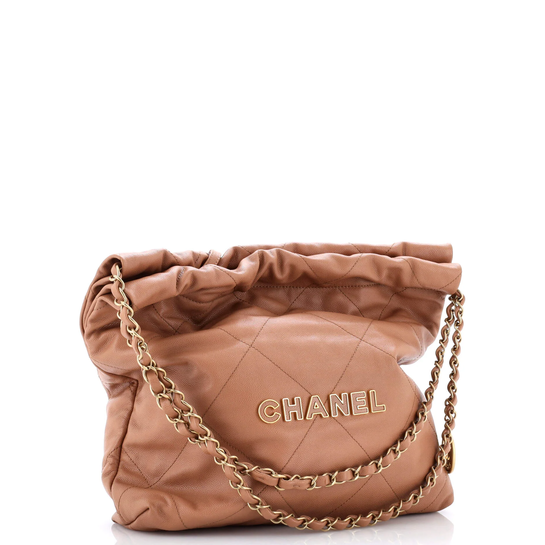 22 Chain Hobo Quilted Caviar Small - Image 3