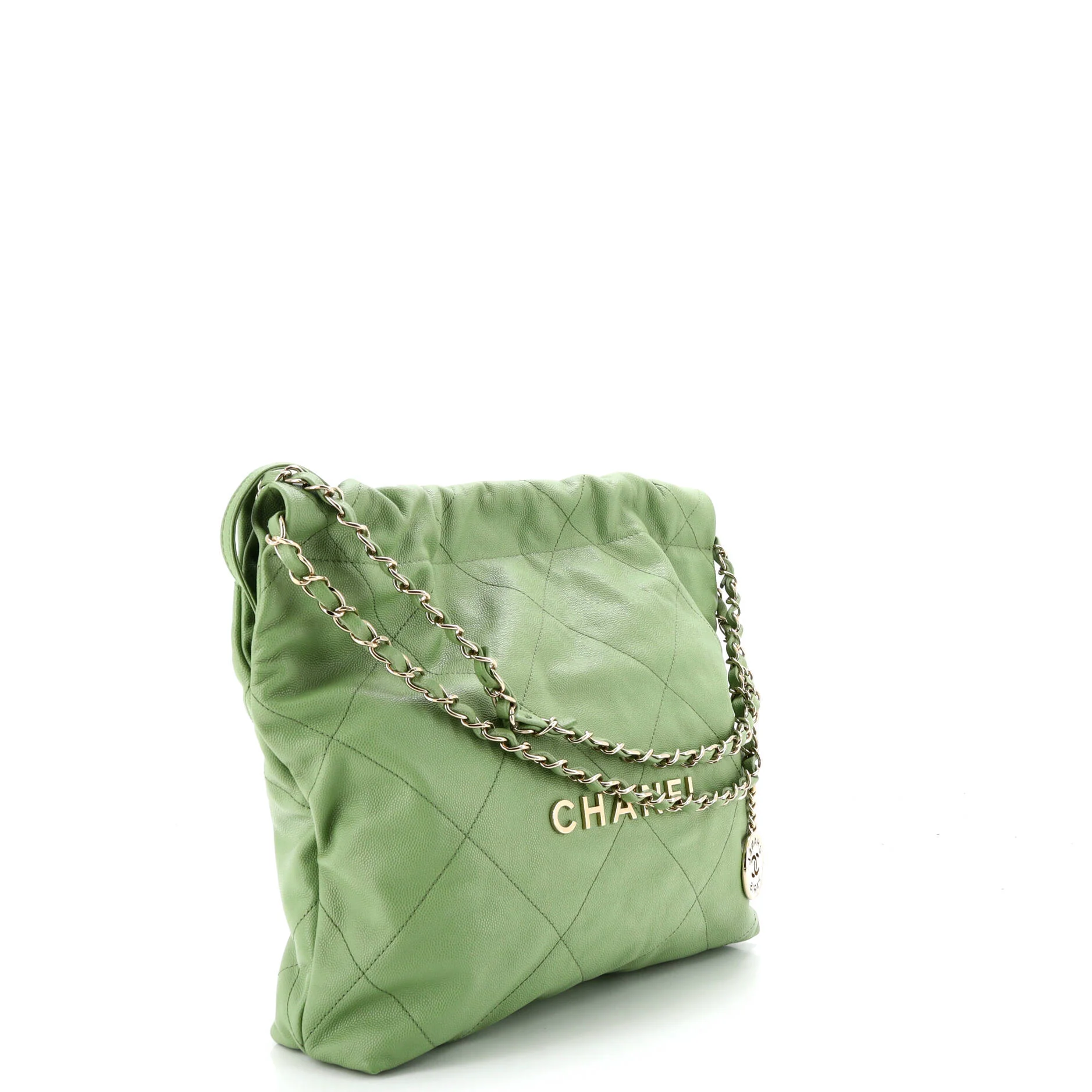 22 Chain Hobo Quilted Caviar Small - Image 3