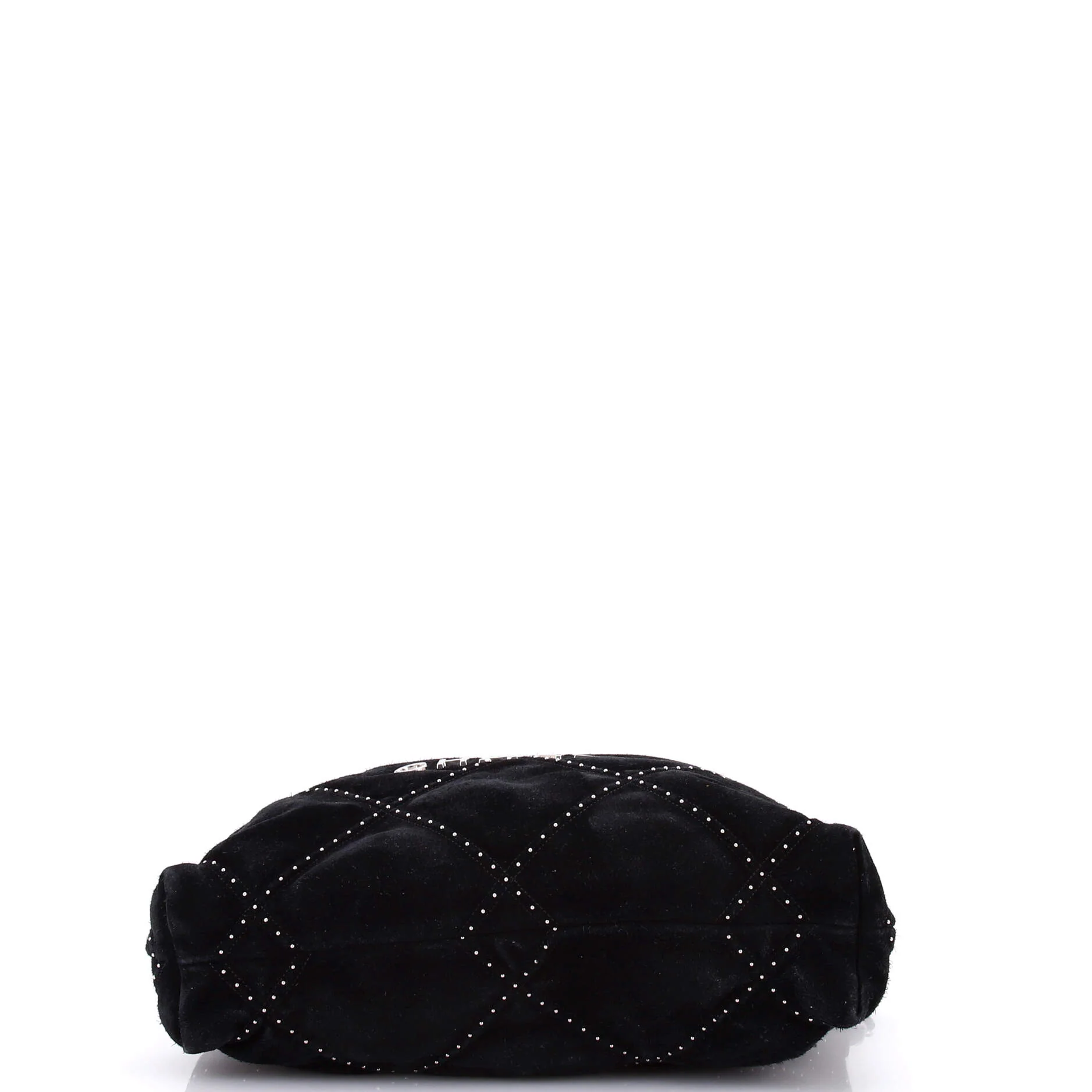 22 Chain Hobo Quilted Studded Suede Small - Image 5