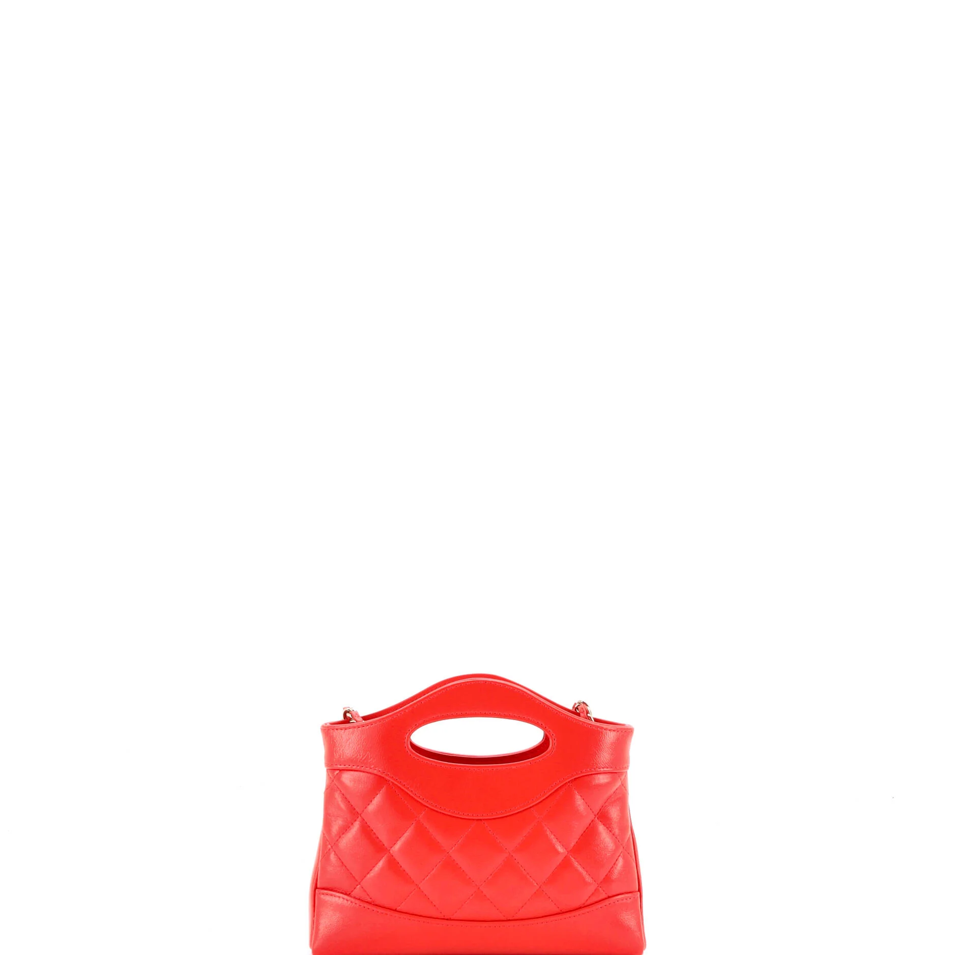 31 Shopping Bag Clutch with Chain Quilted Lambskin Small - Image 3