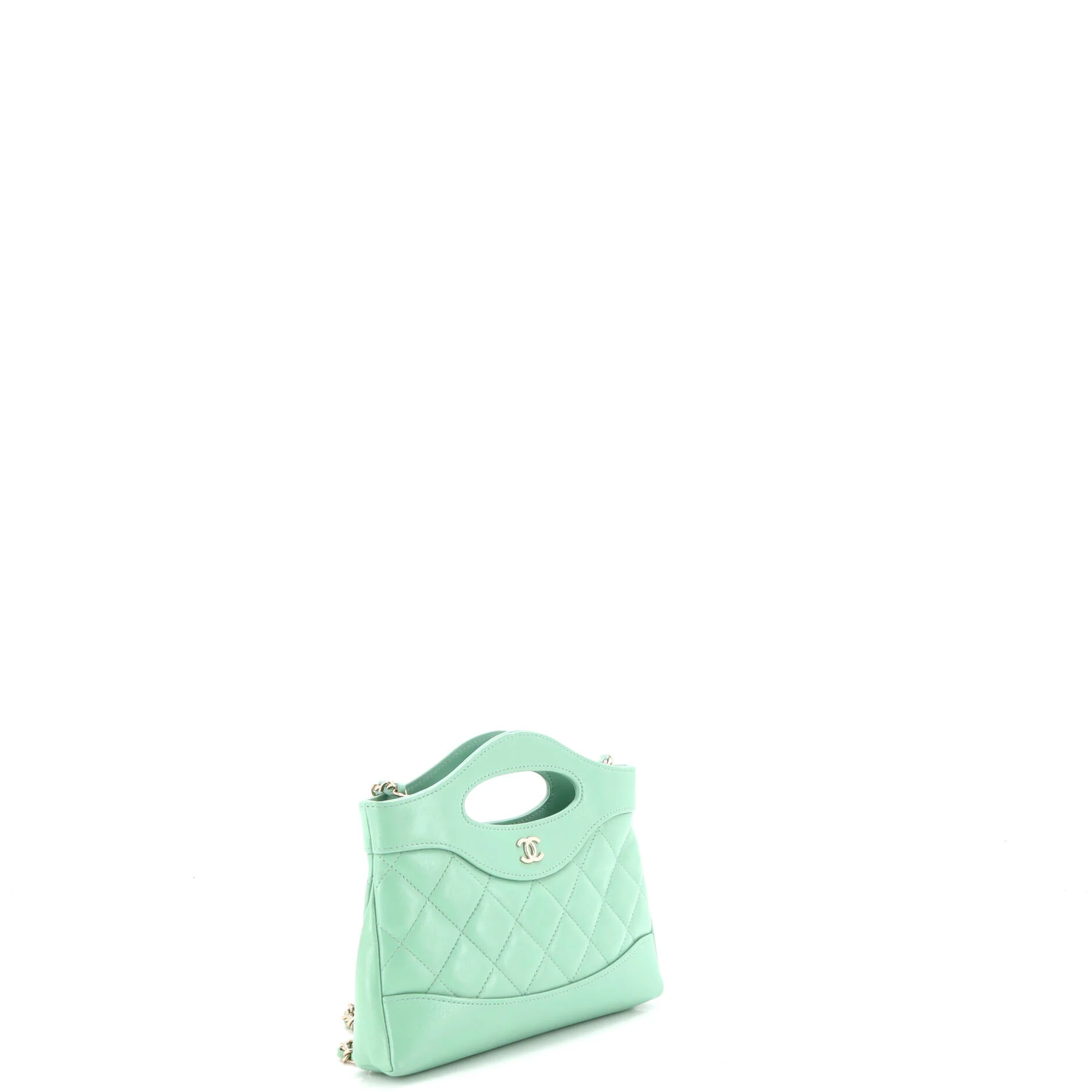 31 Shopping Bag Clutch with Chain Quilted Lambskin Small - Image 2