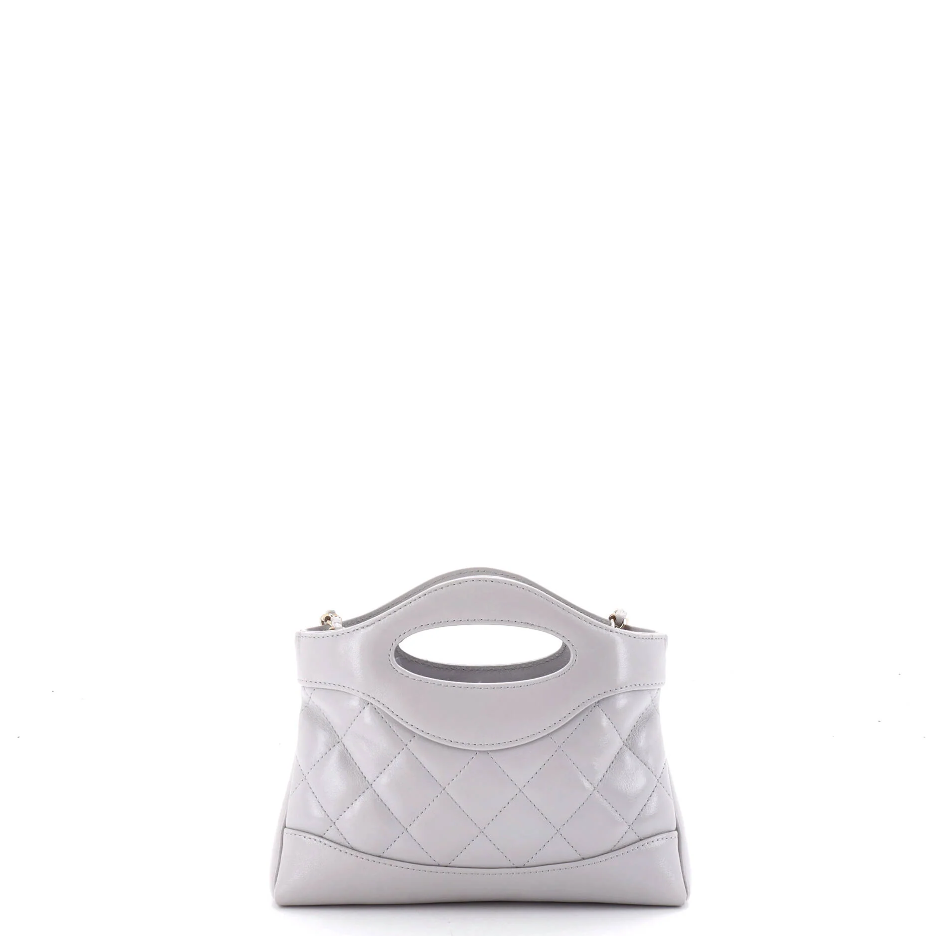 31 Shopping Bag Clutch with Chain Quilted Lambskin Small - Image 3