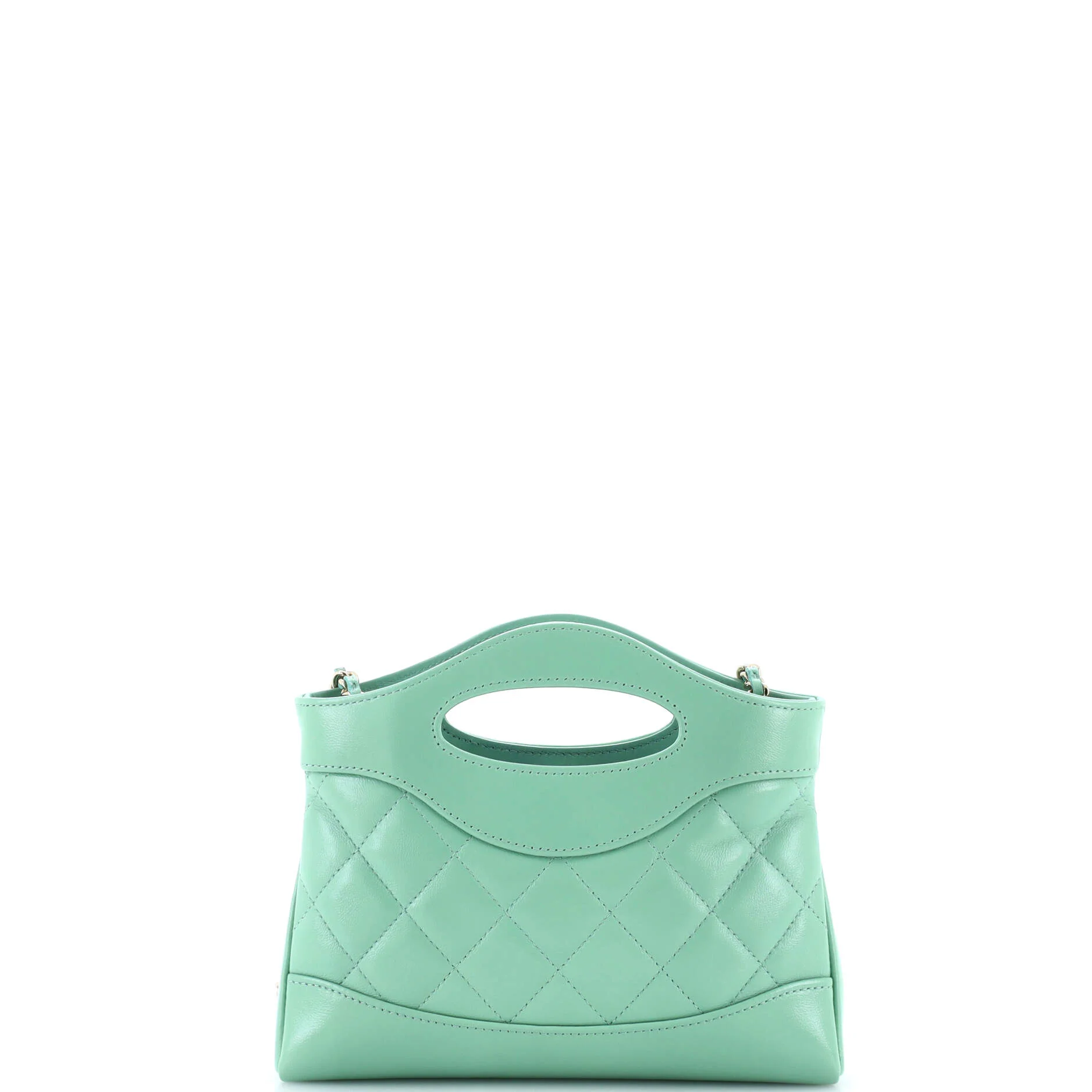 31 Shopping Bag Clutch with Chain Quilted Lambskin Small - Image 3