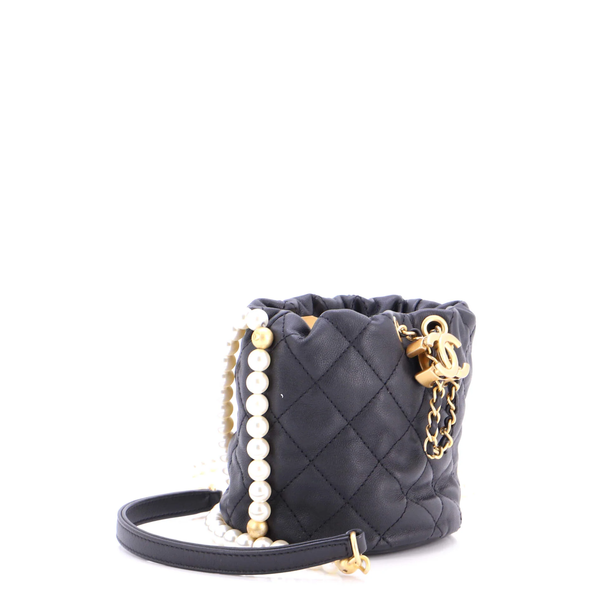 About Pearls Bucket Bag Quilted Calfskin Mini - Image 2