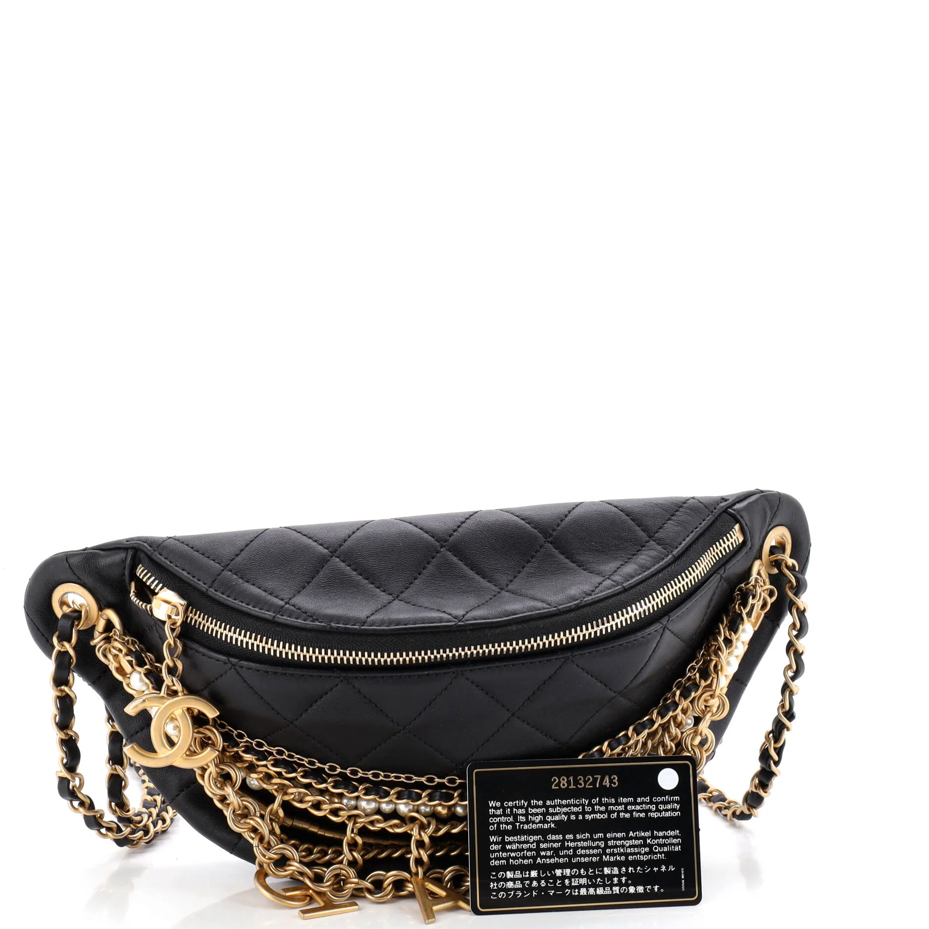 All About Chains Waist Bag Quilted Lambskin - Image 2
