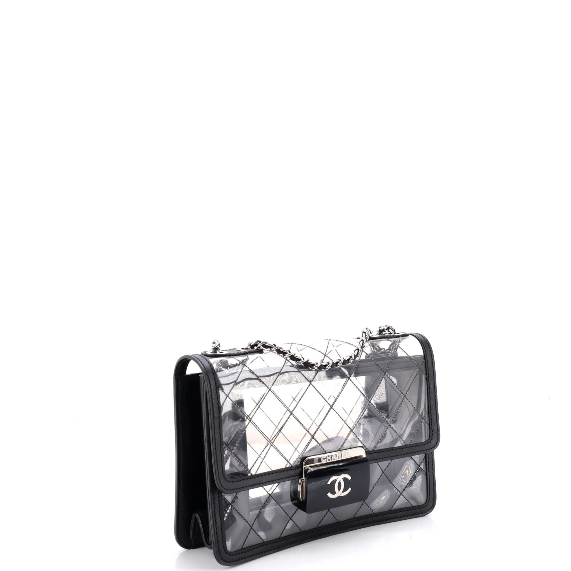 Beauty Lock Flap Bag Quilted PVC With Lambskin Large - Image 2