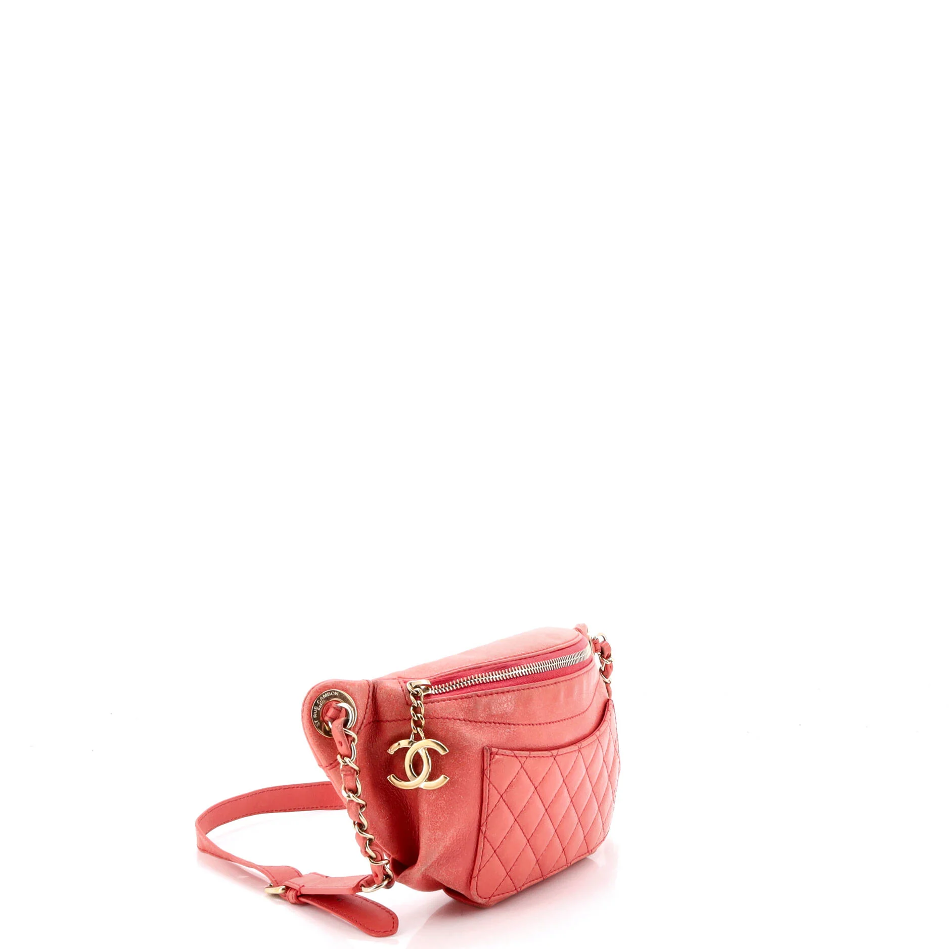 Bi Classic Waist Bag Quilted Crumpled Calfskin - Image 2