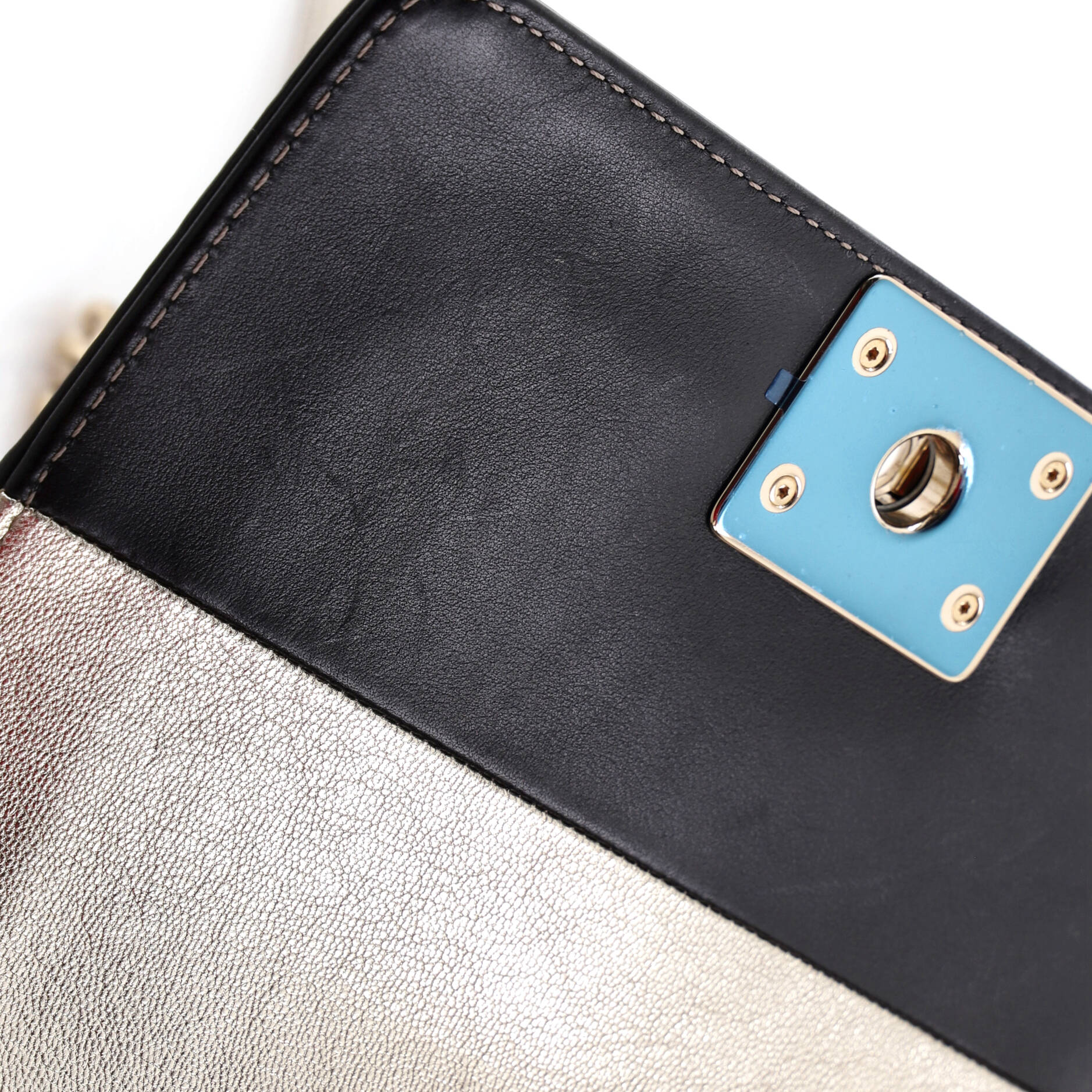 Bicolor Boy Flap Bag Calfskin Small - Image 8
