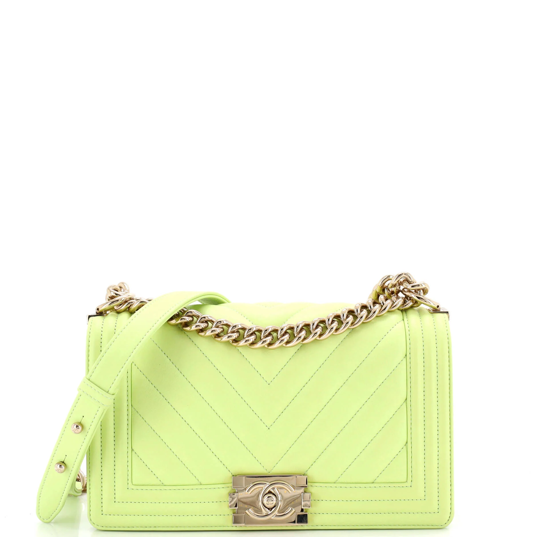 Boy Flap Bag Chevron Calfskin Old Medium