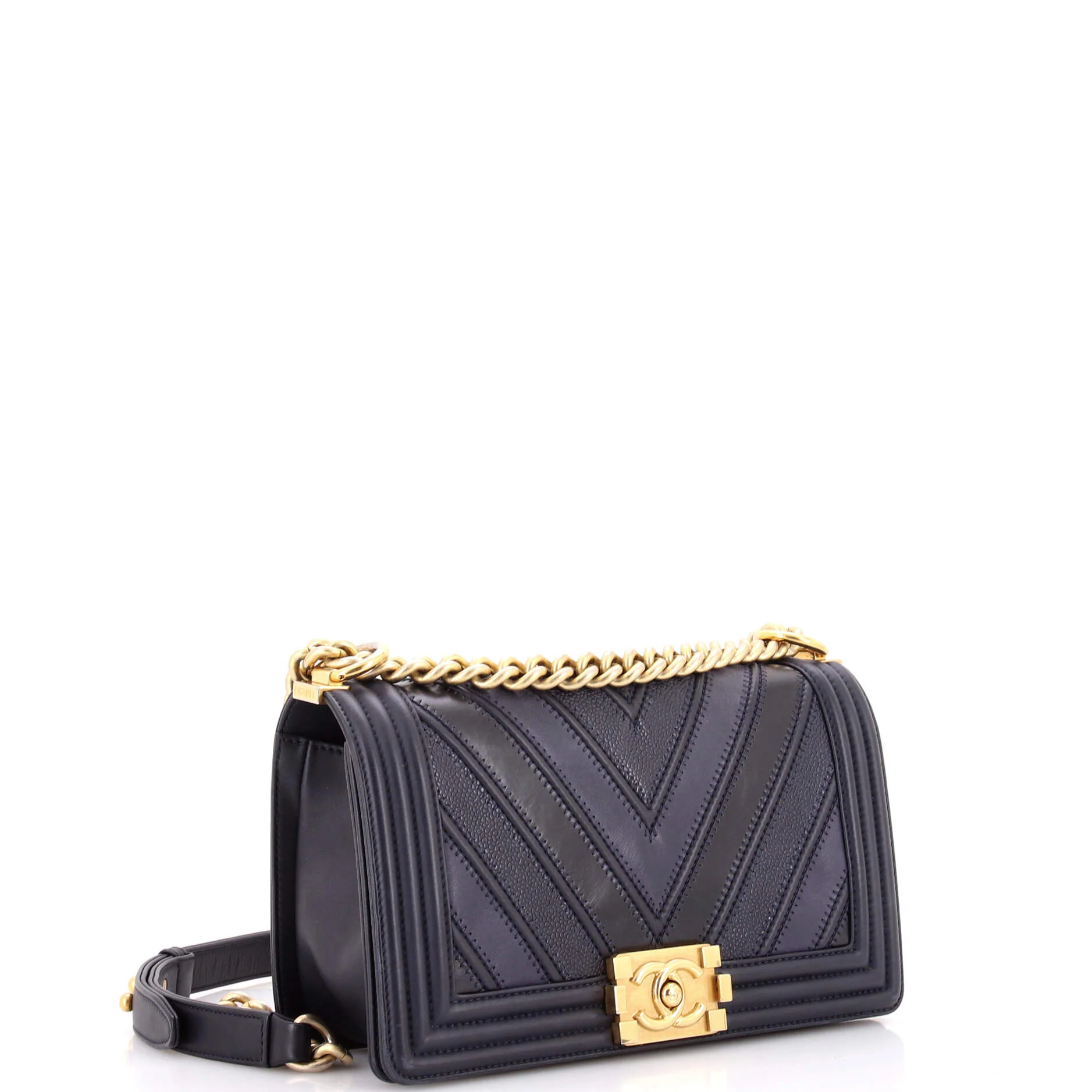Boy Flap Bag Chevron Caviar and Calfskin Old Medium - Image 3