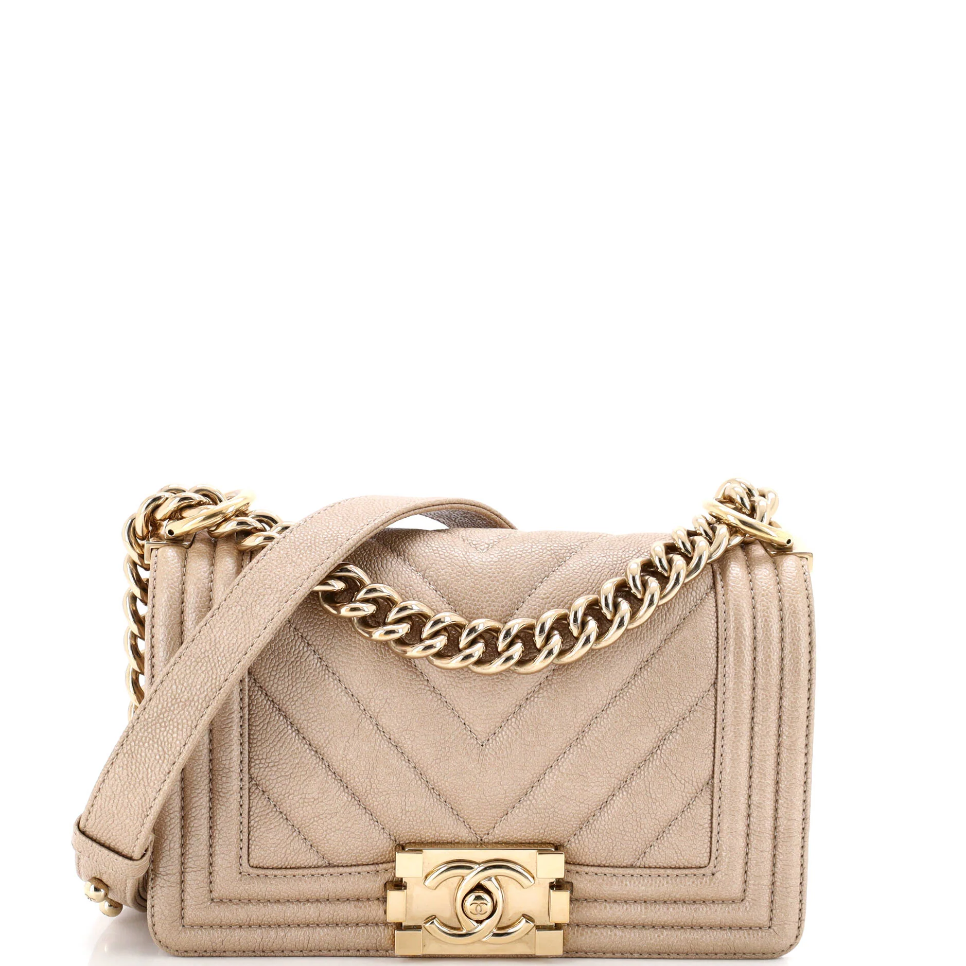 Boy Flap Bag Chevron Caviar Small