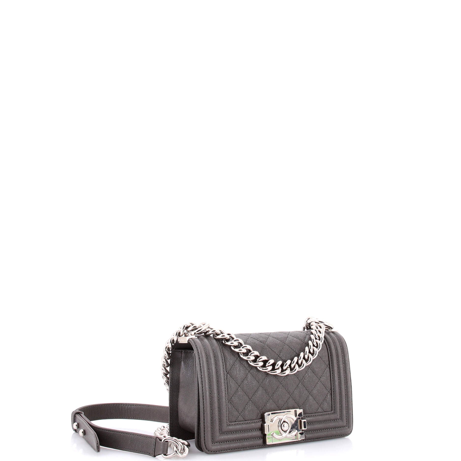 Boy Flap Bag Quilted Caviar Small - Image 3