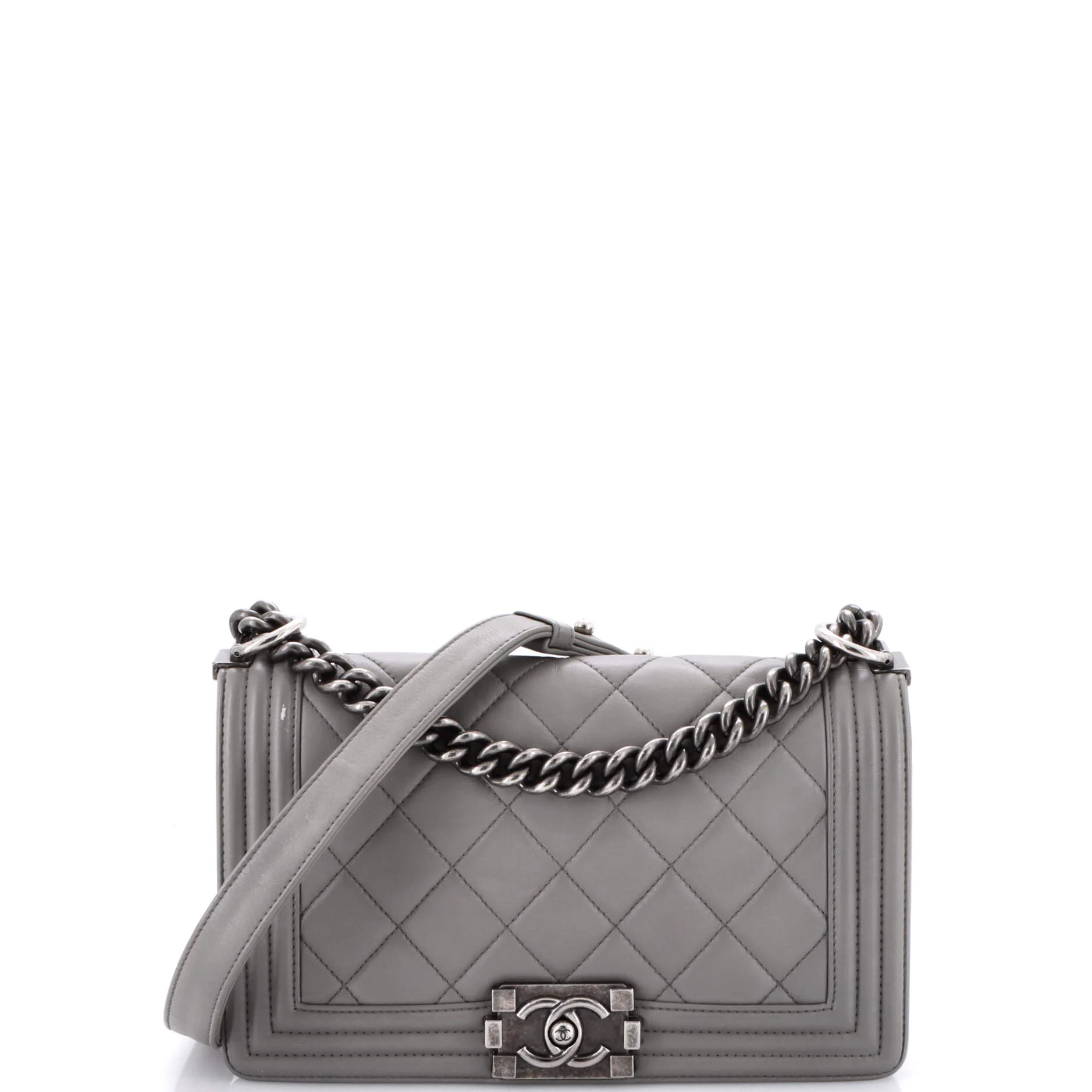Boy Flap Bag Quilted Lambskin Old Medium