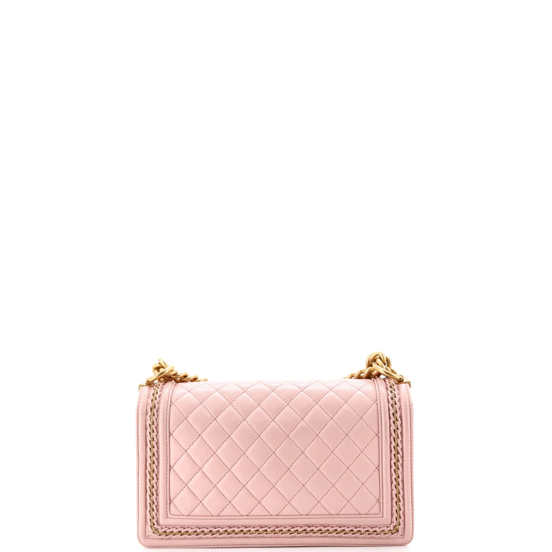 Boy Flap Bag Quilted Lambskin with Chain Detail Old Medium - Image 4