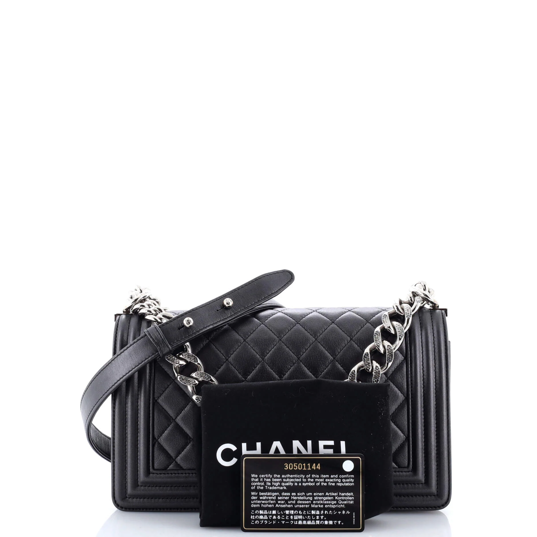 Boy Flap Bag Quilted Lambskin with Gradient Crystal Detail Old Medium - Image 2