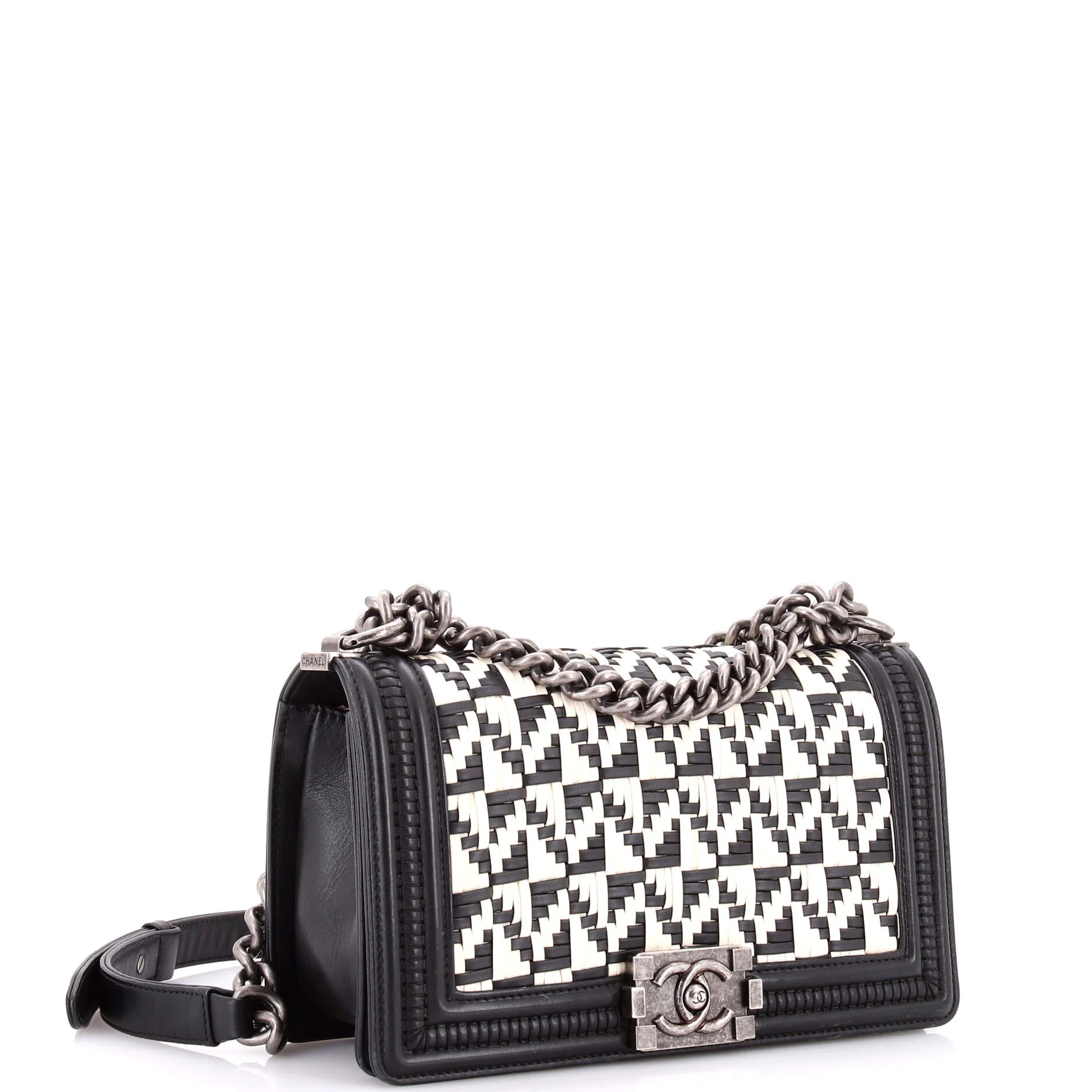 Boy Flap Bag Woven Calfskin Old Medium - Image 2