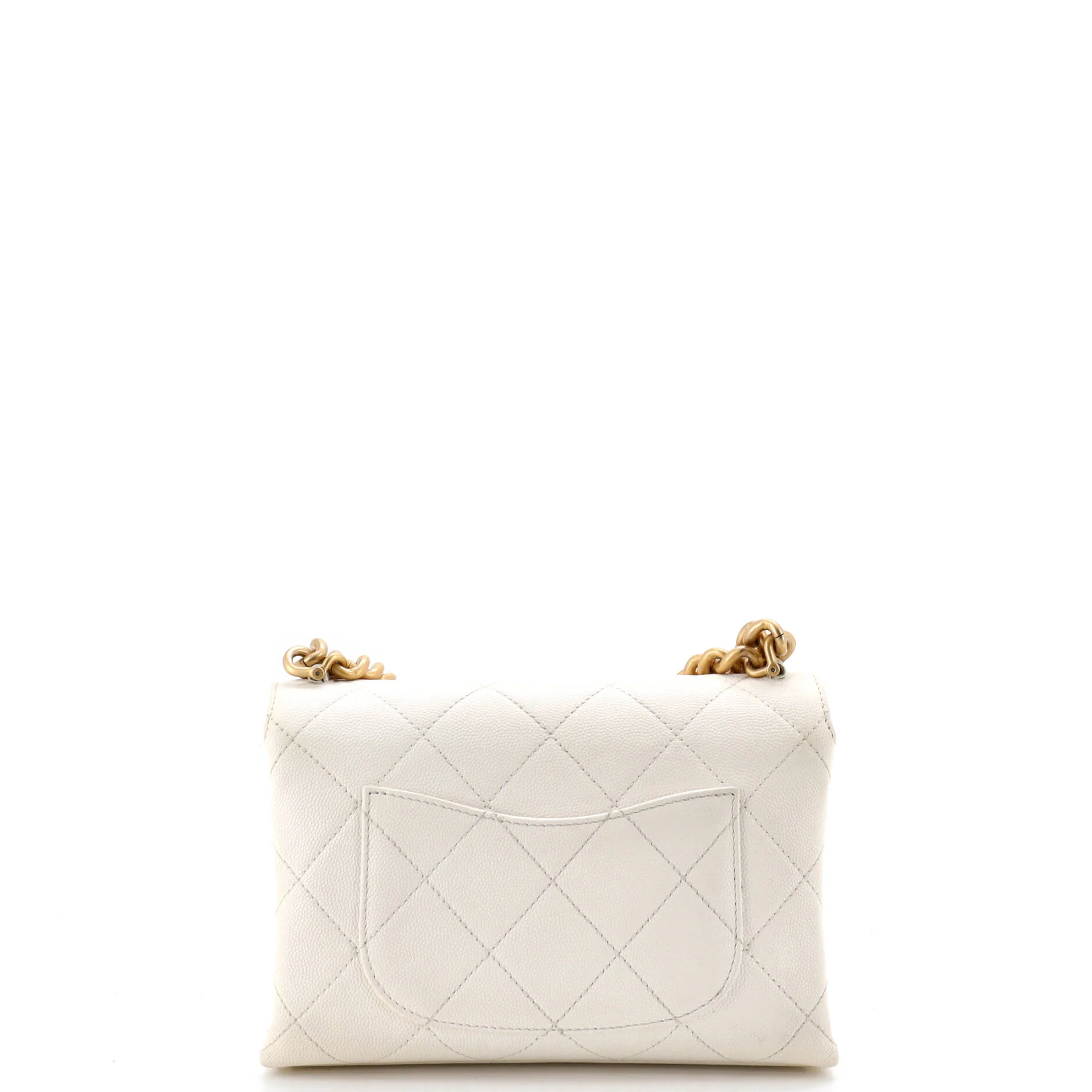 Bracelet On Chain Flap Bag Quilted Caviar Mini - Image 3