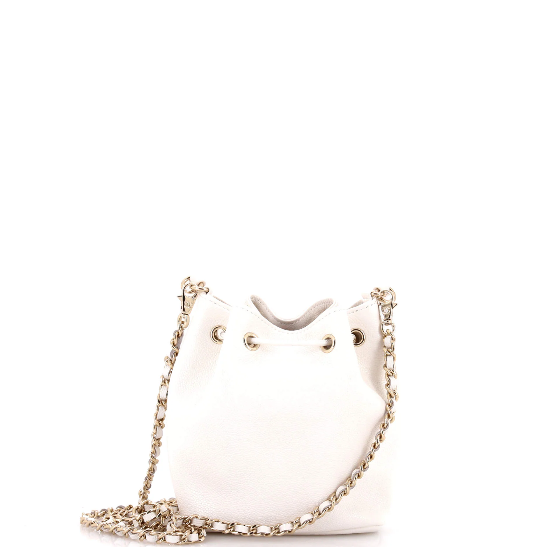 Business Affinity Drawstring Bucket Bag Quilted Caviar Mini - Image 3