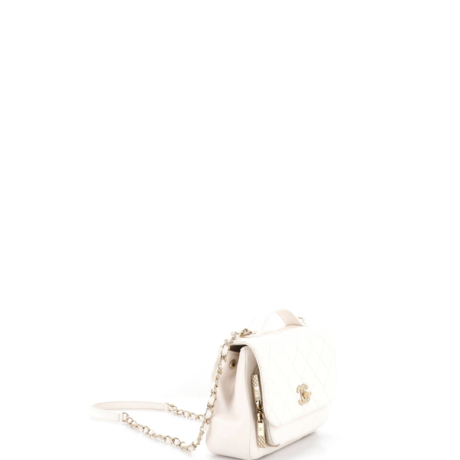Business Affinity Flap Bag Quilted Caviar Small - Image 3