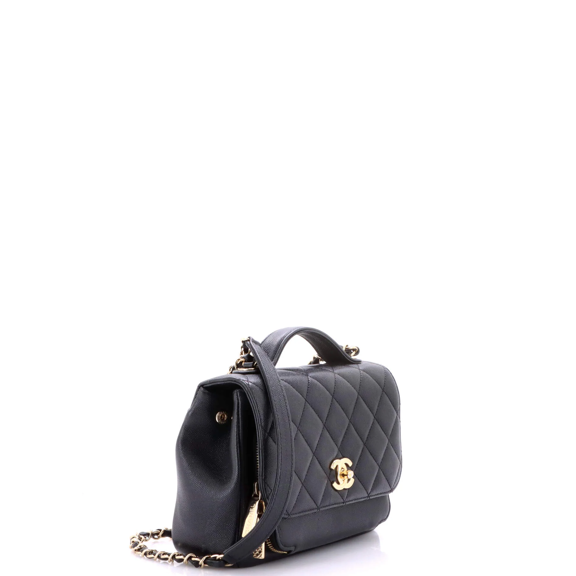 Business Affinity Flap Bag Quilted Caviar Small - Image 2