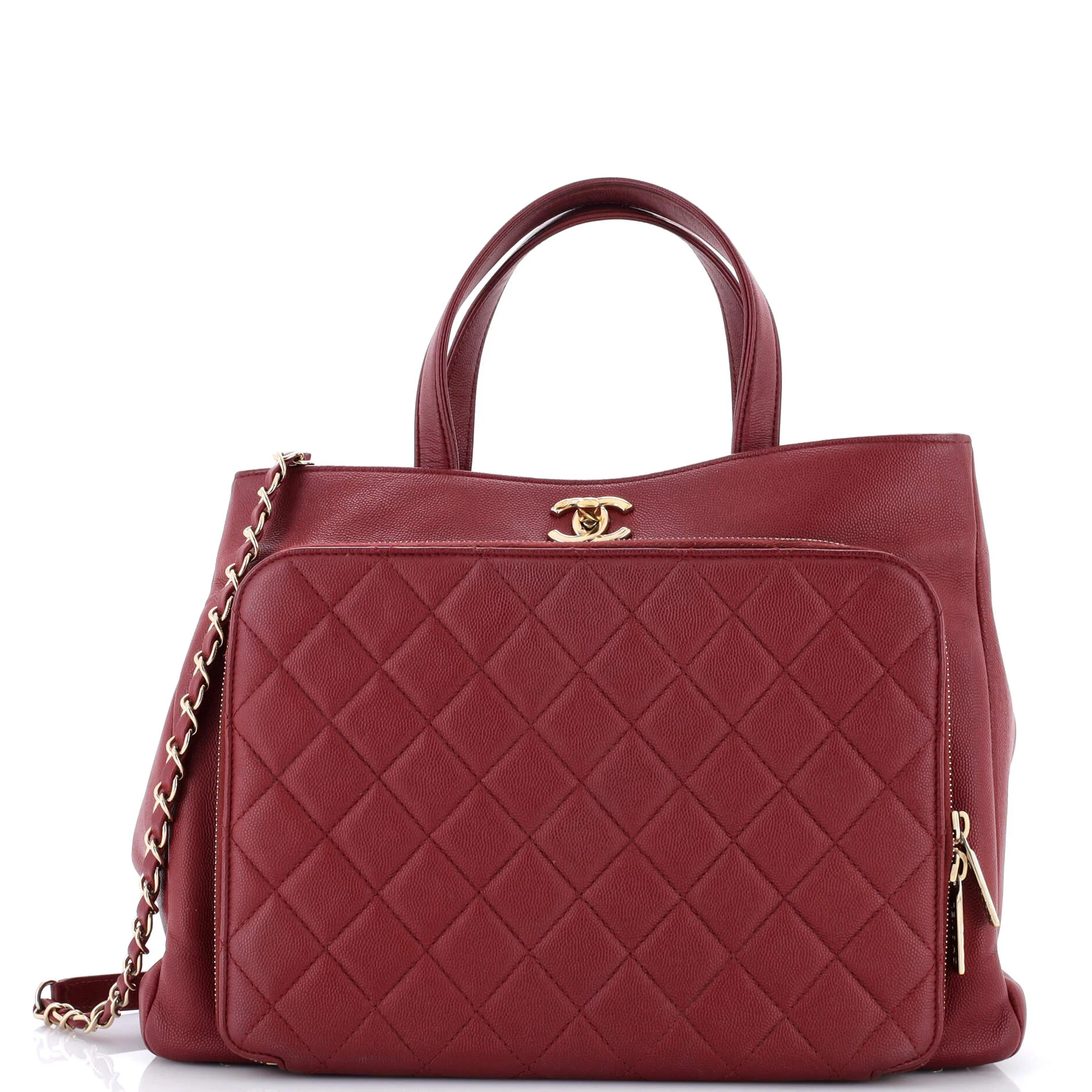 Business Affinity Tote Quilted Caviar Small