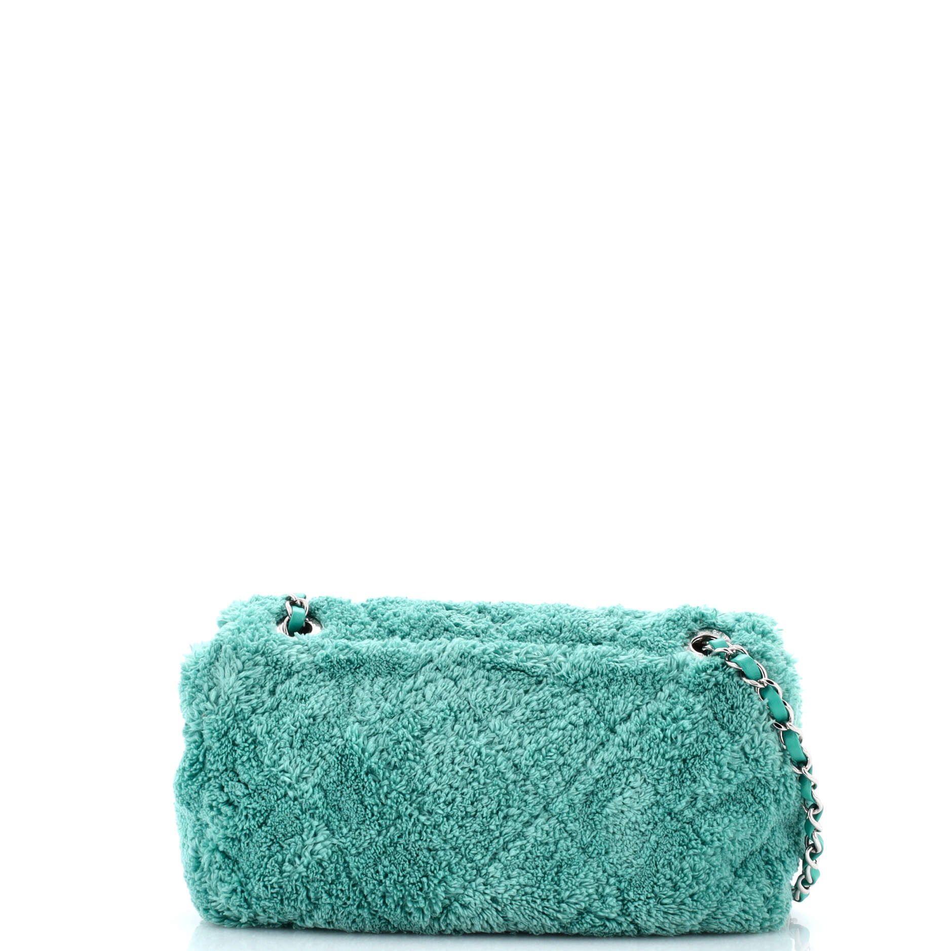 CC Chain Flap Bag Quilted Terry Cloth Medium - Image 4