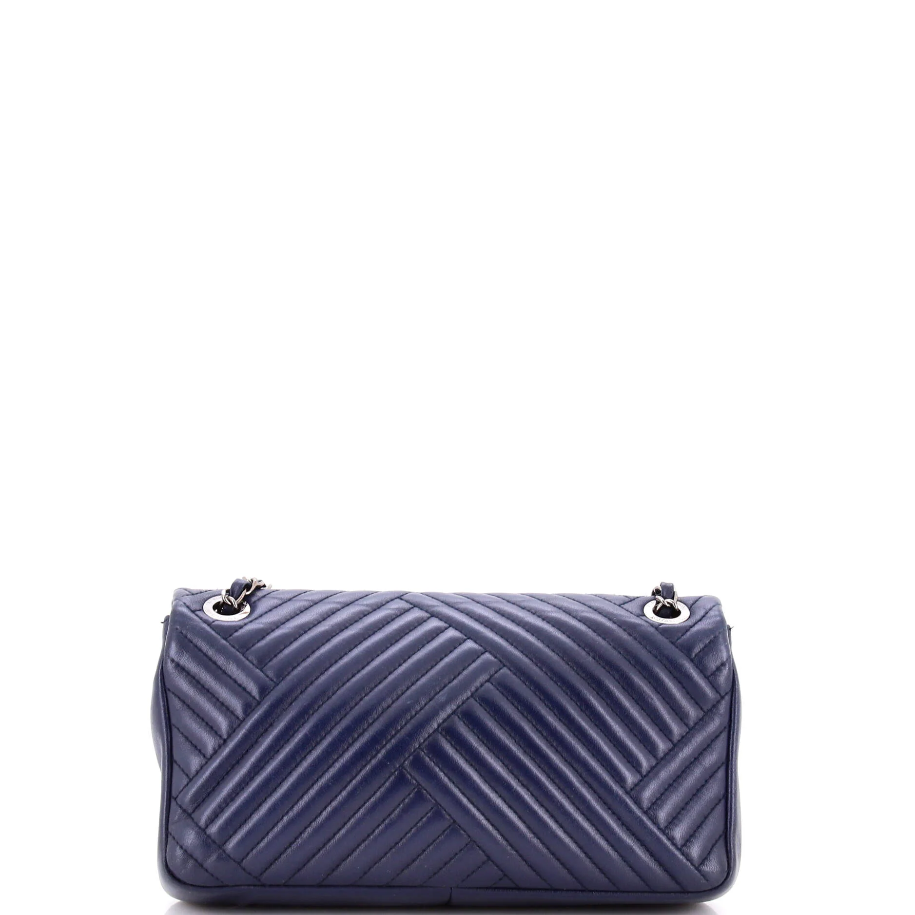 CC Crossing Flap Bag Chevron Lambskin Medium - Image 3