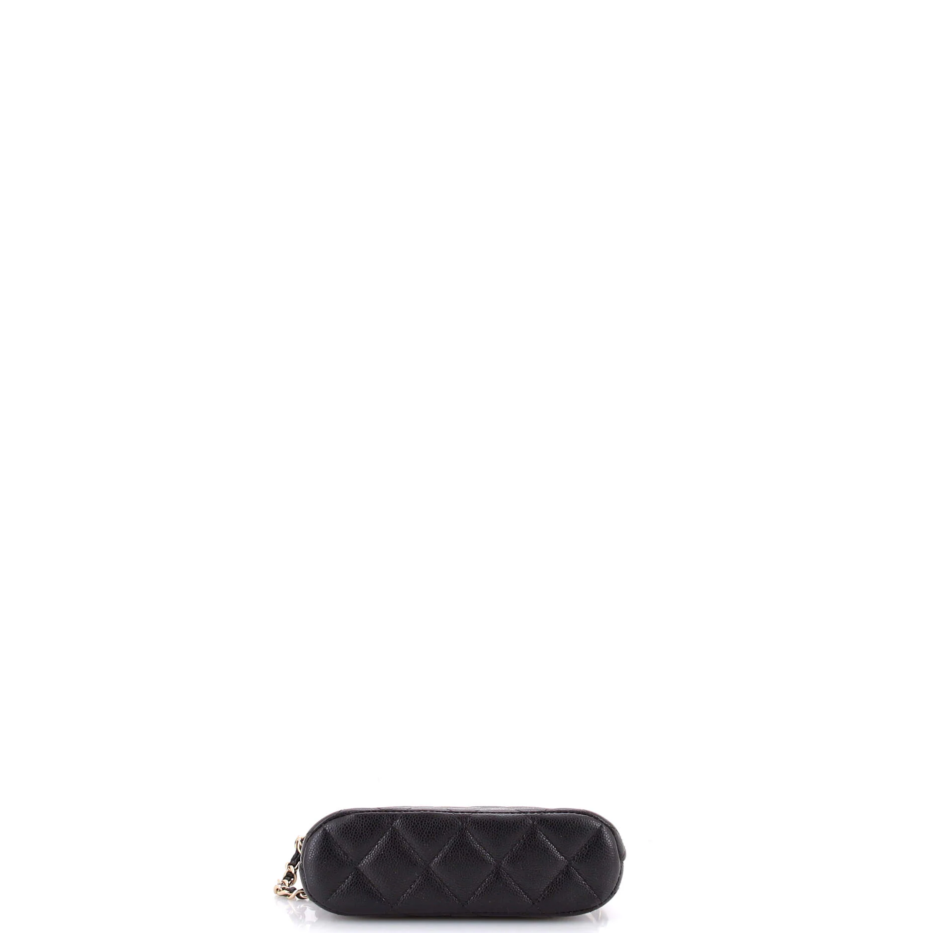 CC Dome Zip Clutch with Chain Quilted Caviar Mini - Image 4