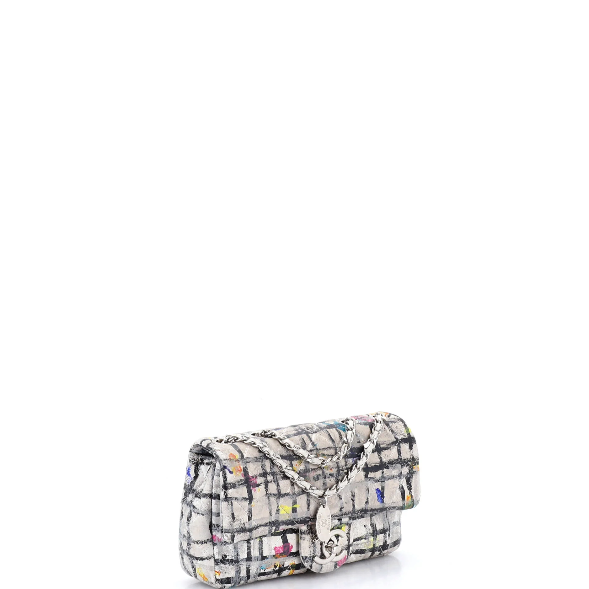 CC Flap Bag Quilted Hand Painted Leather Mini - Image 2
