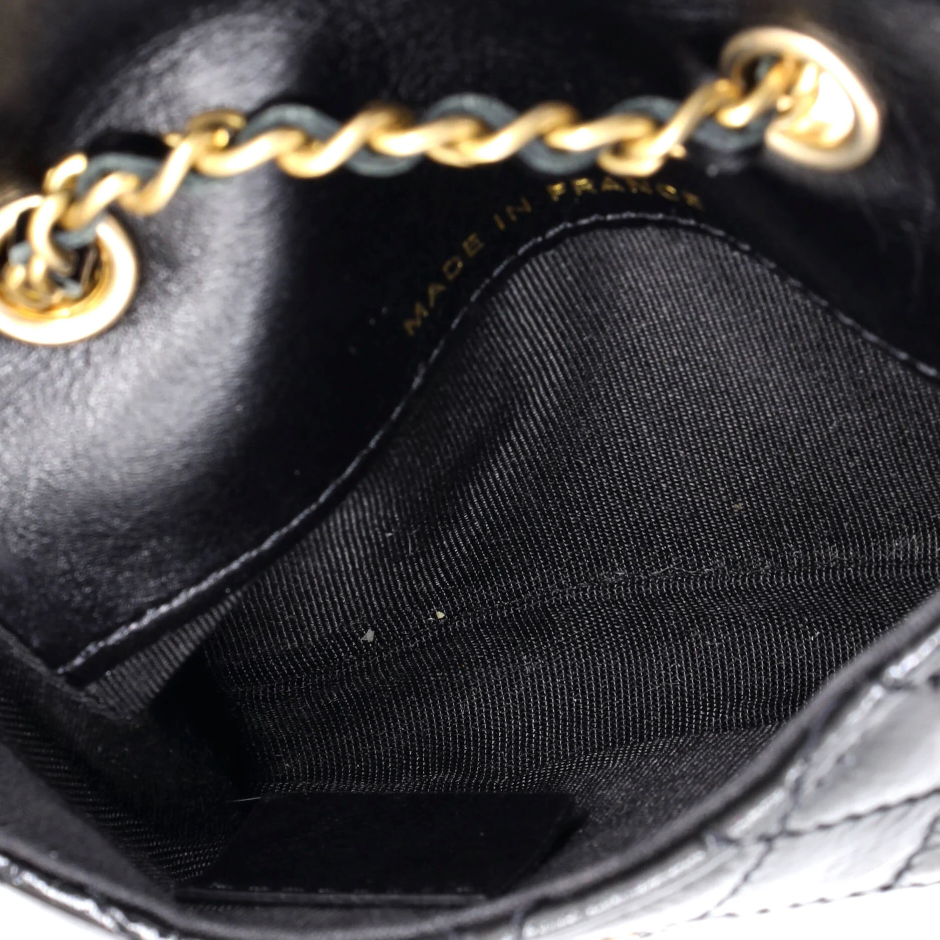 CC Flap Chain Belt Bag Quilted Shiny Aged Calfskin - Image 5