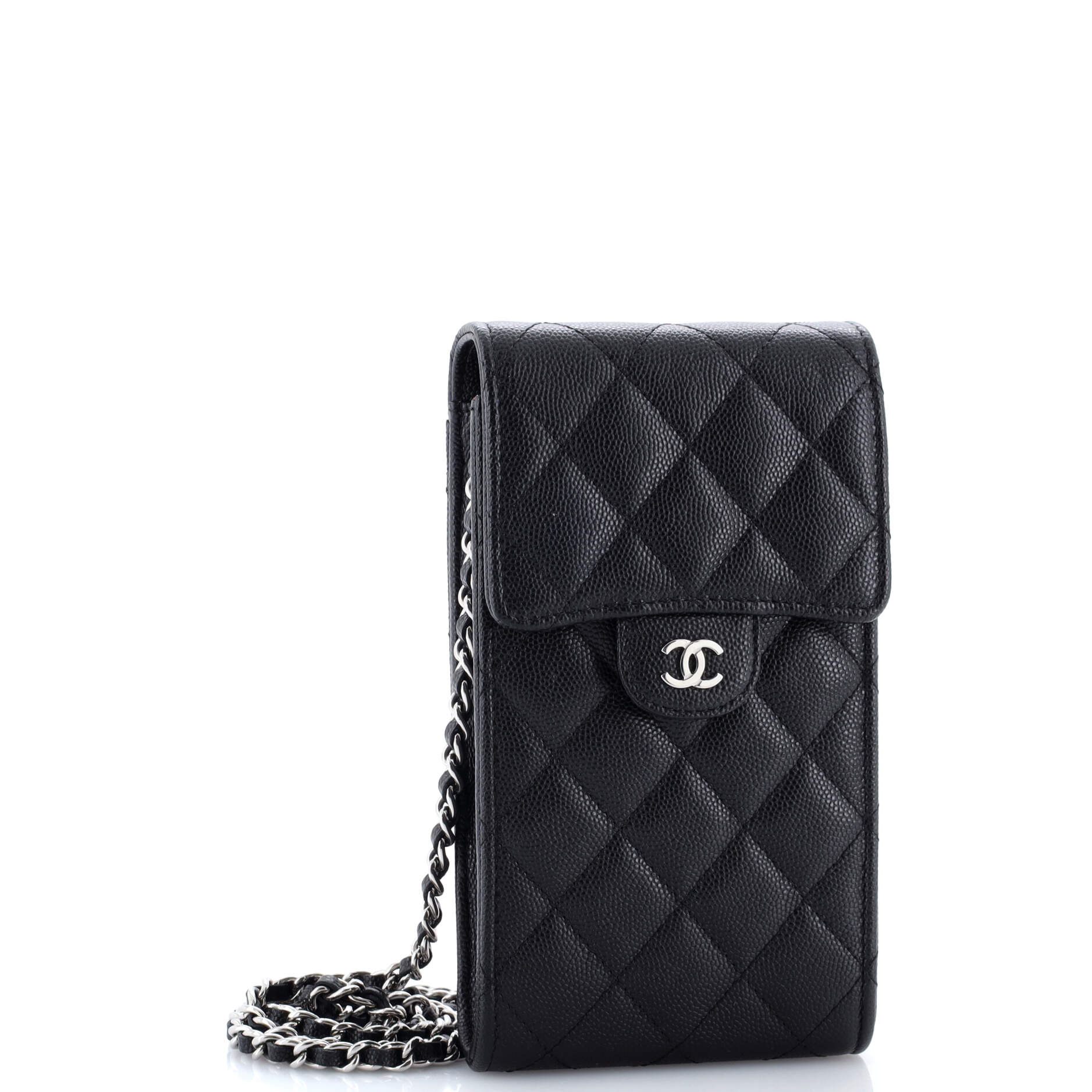 CC Flap Phone Holder Crossbody Bag Quilted Caviar - Image 2