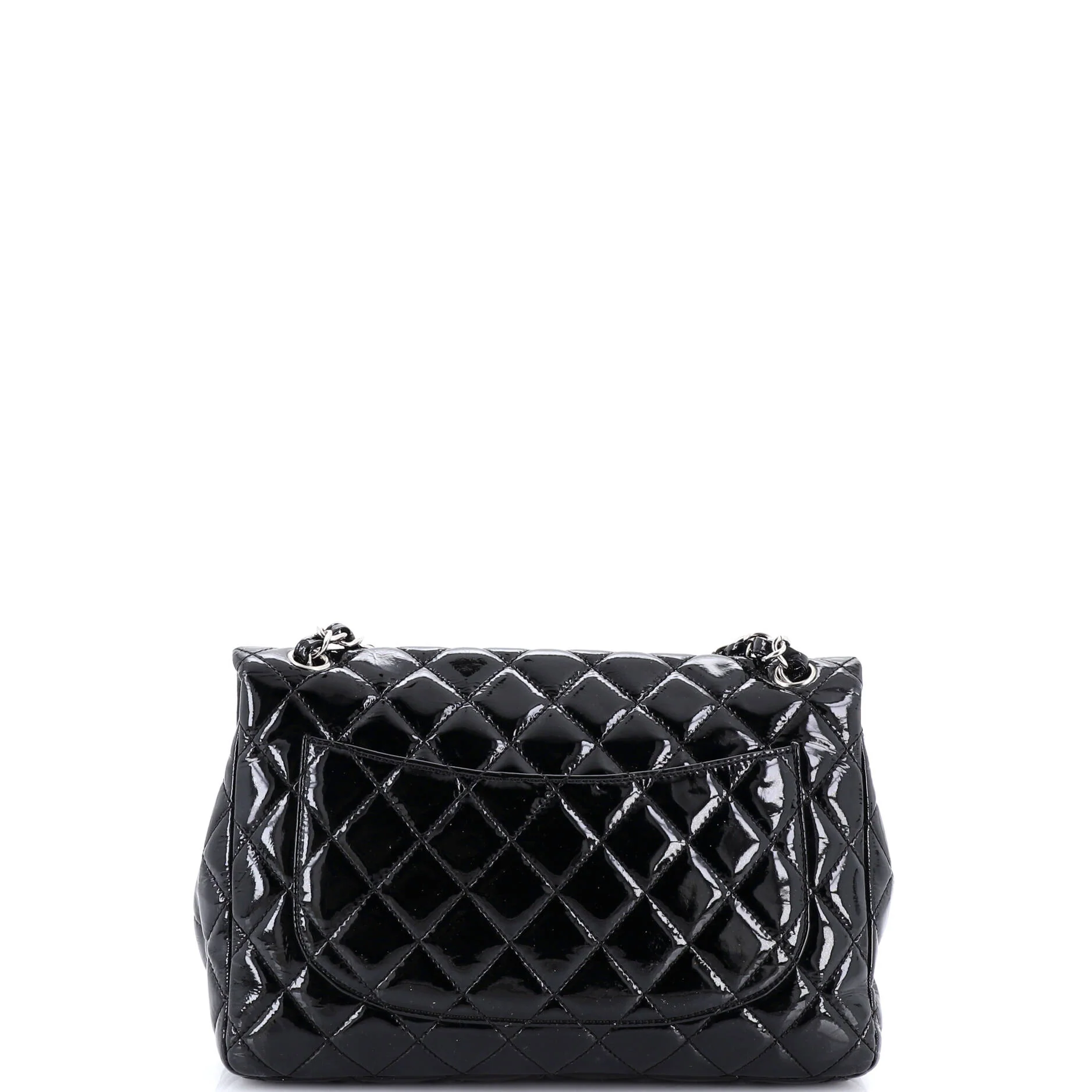 CC Heart Flap Bag Quilted Patent Jumbo - Image 3