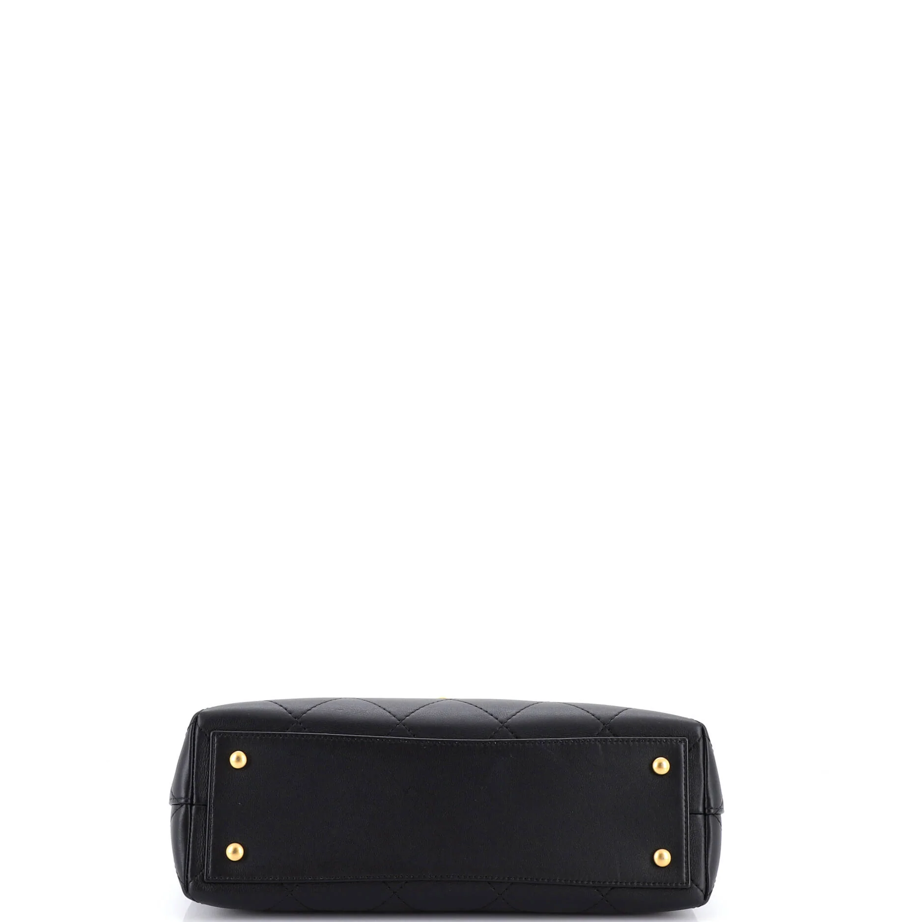 CC Top Handle Flap Bag Quilted Calfskin Large - Image 4