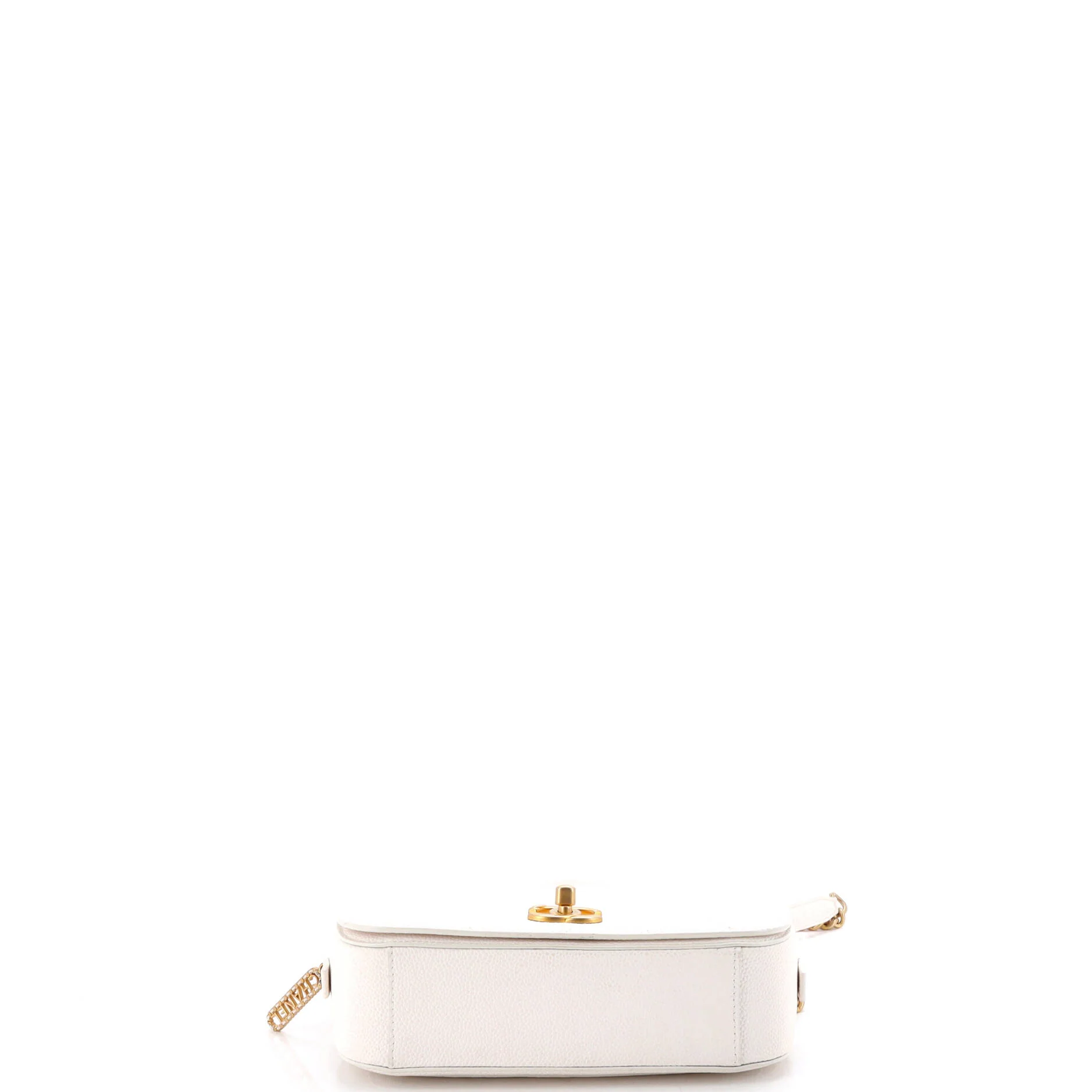 CC Zipped Full Flap Bag Stitched Caviar Medium - Image 4
