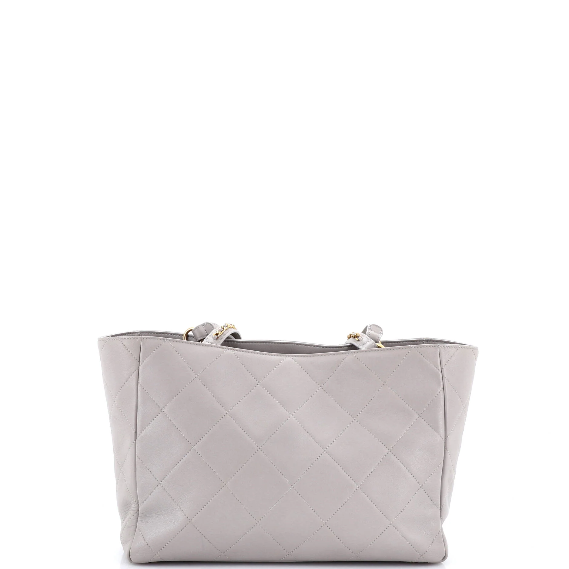 Chain Strap Shopping Tote Quilted Calfskin Large - Image 3