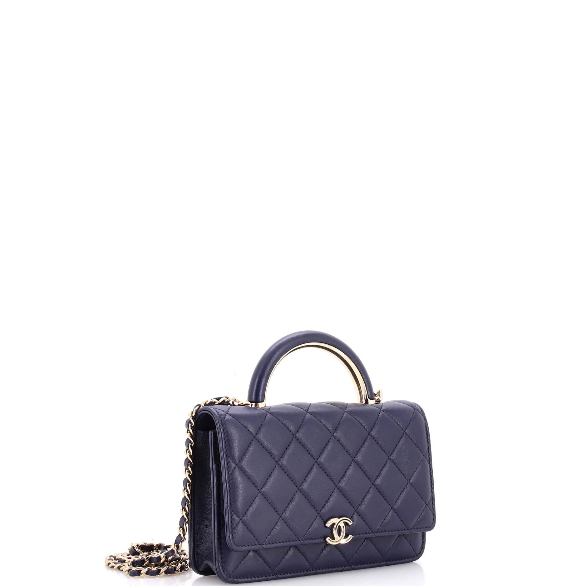 Charming Handle Wallet on Chain Quilted Lambskin - Image 2